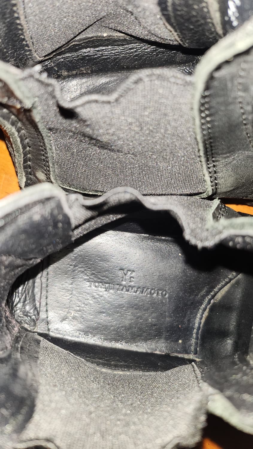 요지 야마모토 스퀘어토 레더 부츠 상품이미지7