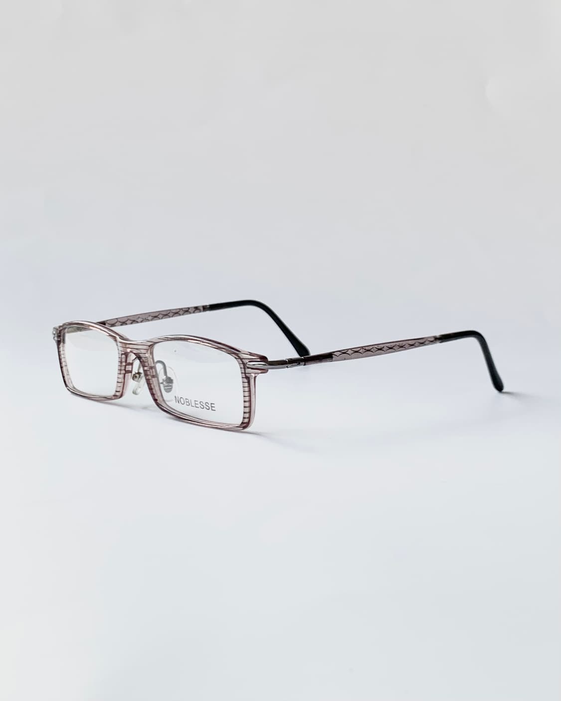 [픽키-704] 클리어 브라운 사각 오벌 뿔테 안경테 미니멀 초경량 상품이미지2