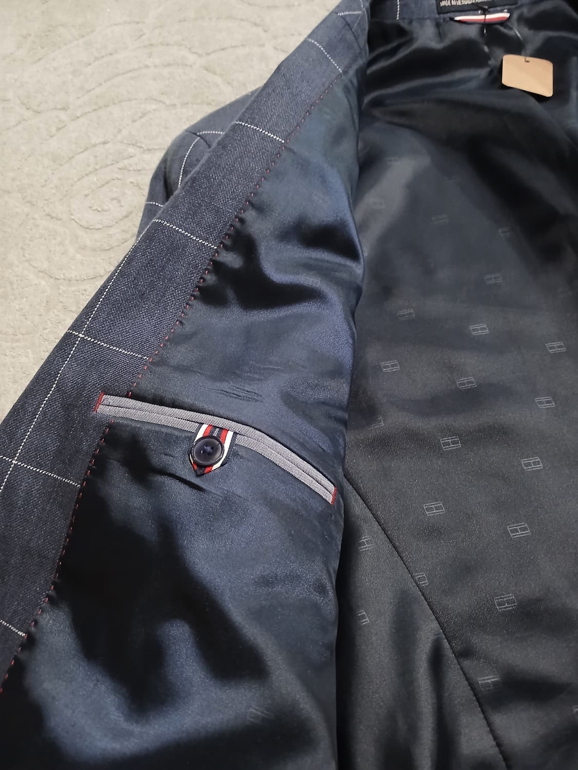 *타미힐피거 윈도우페인 체크 자켓 XL 상품이미지4