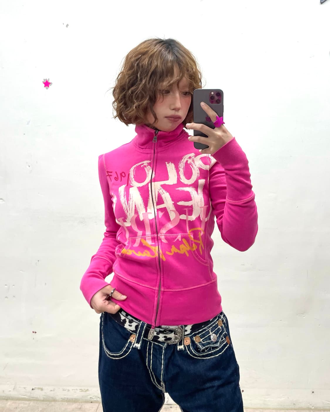 Polo Shirring Pink Jacket 상품이미지1