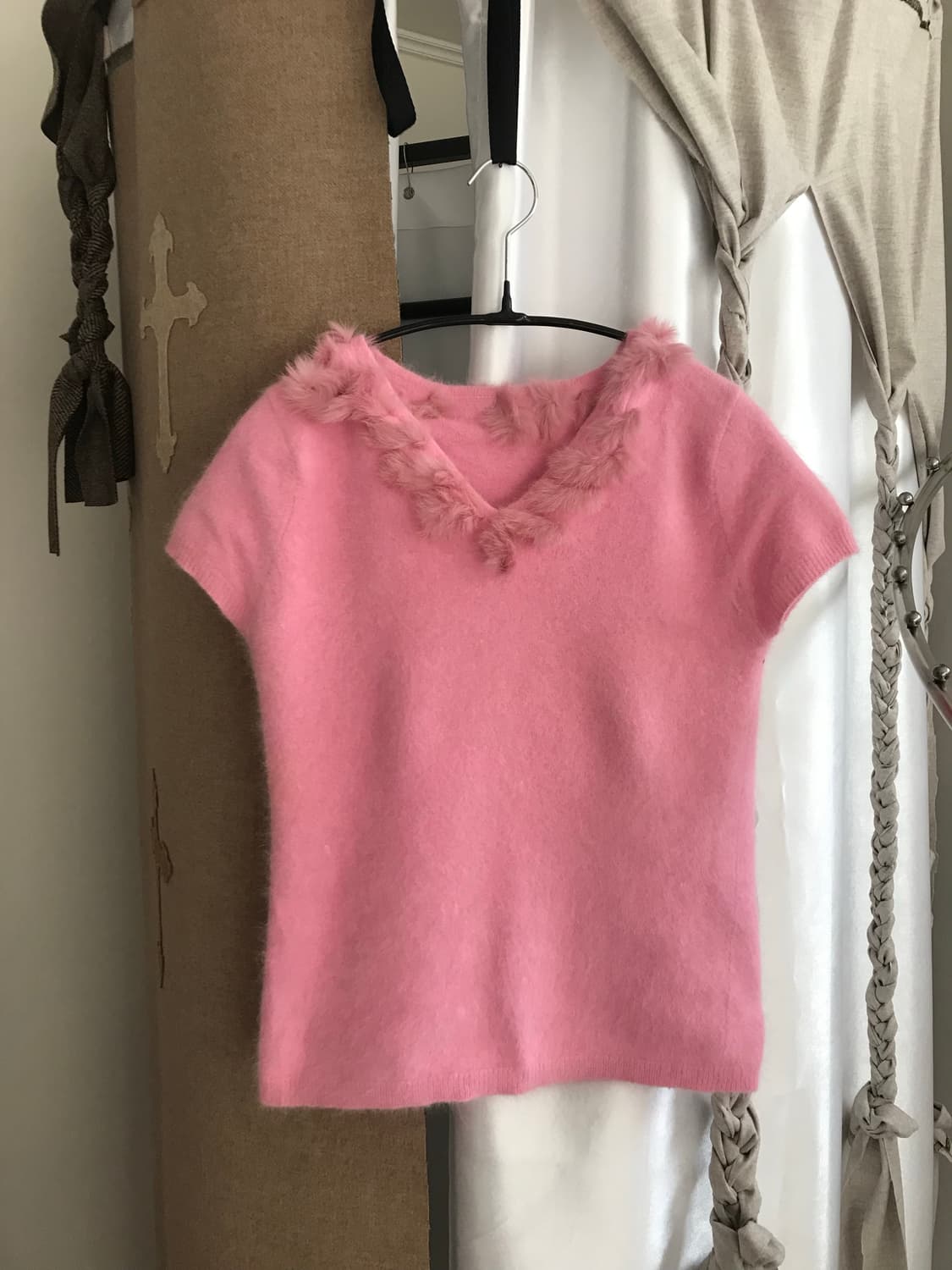 vintage pink angora fur knit  상품이미지6