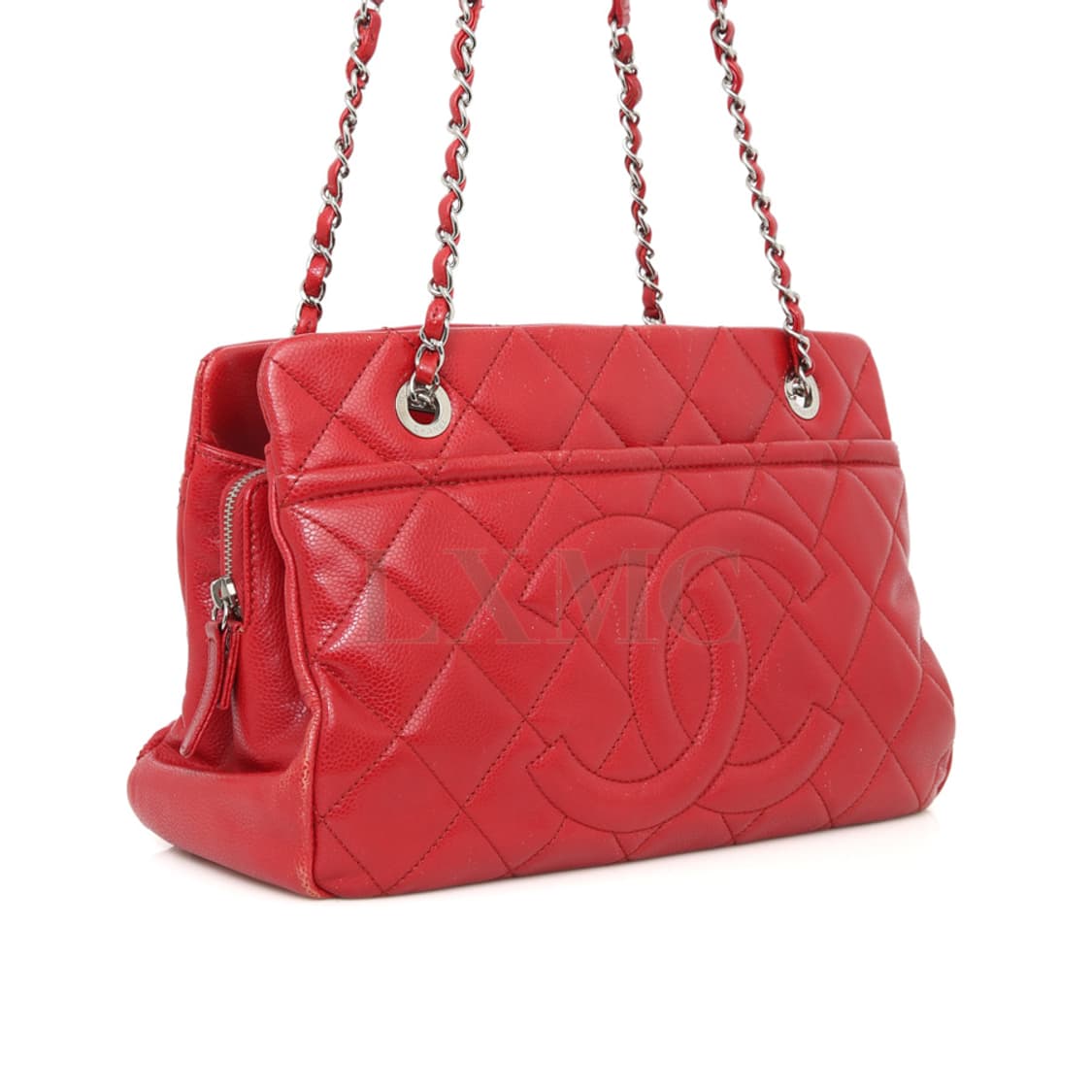 샤넬 캐비어 체인 숄더 레드 샤핑백 레드 A67294 상품이미지3
