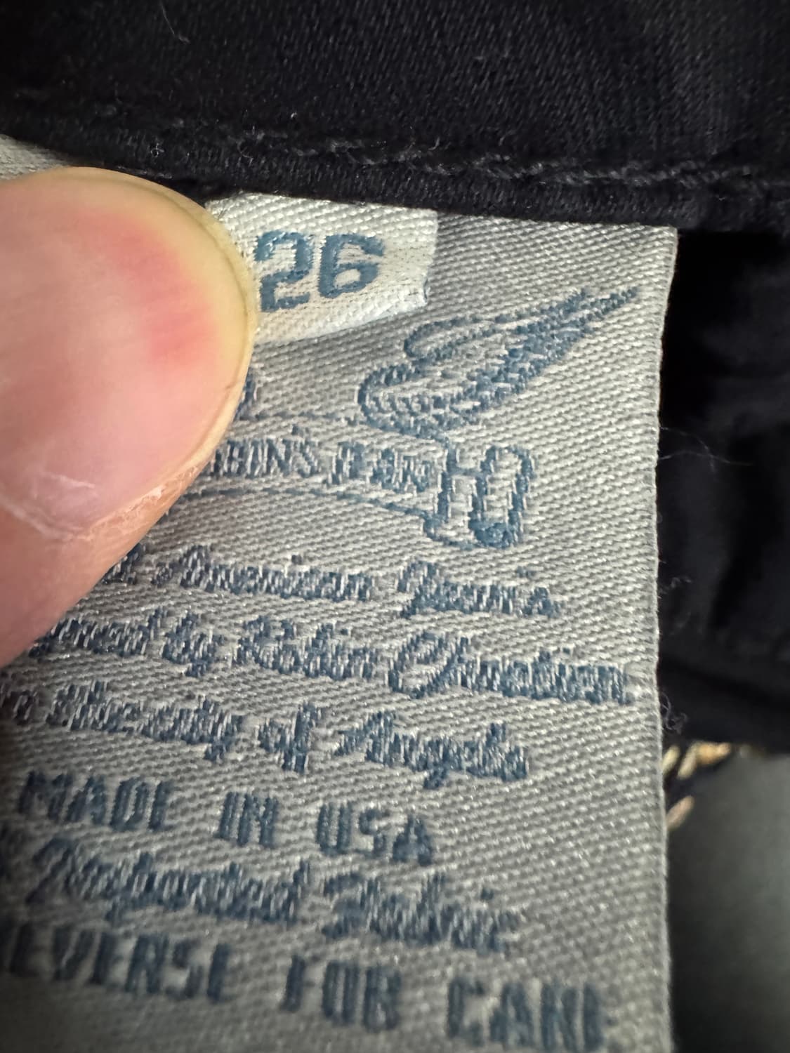 정품! 여성 로빈슨진 시그니처 자수 블랙 데님팬츠 29.9인치 상품이미지4