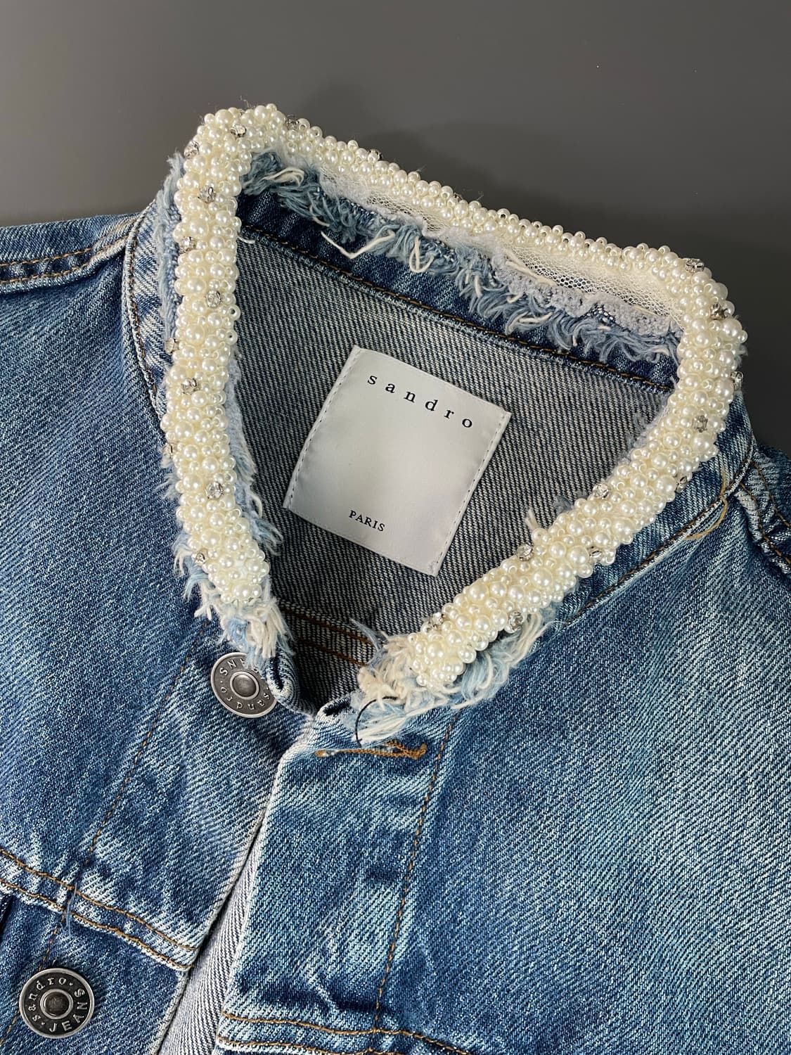 [38] 산드로 펄 트리밍 데님 트러커 자켓 상품이미지9