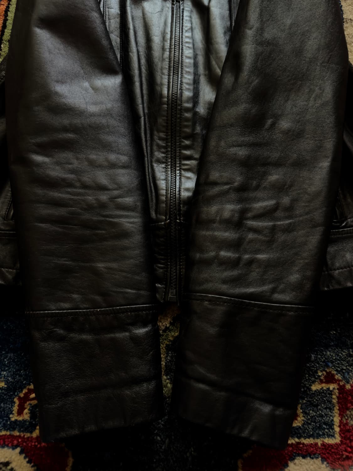 80s Wilsons black Whisker Leather Jacket 상품이미지5