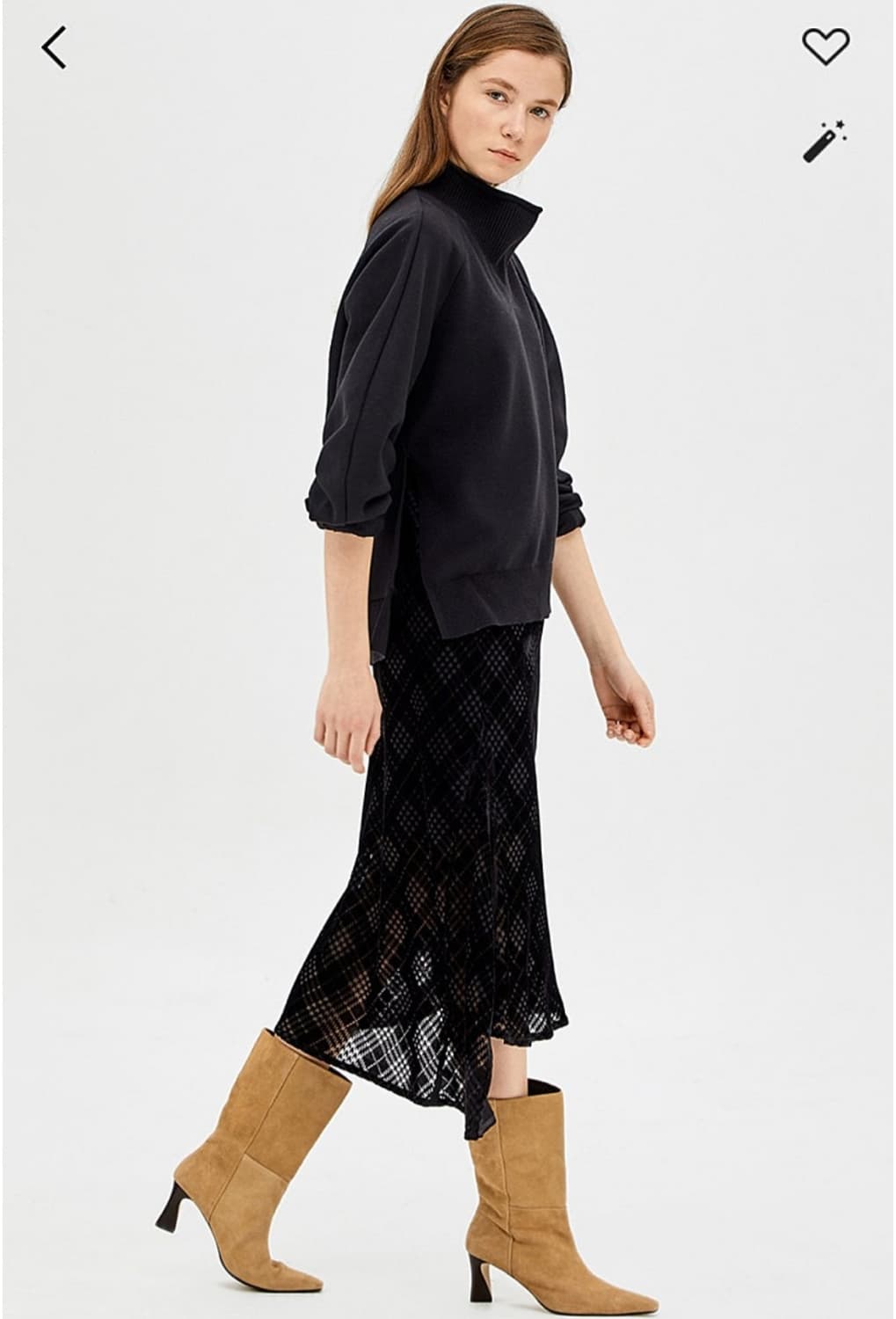 (핑크 브라운색상 판매)시스템 번아웃 니트 레이어드케어 원피스 55사이즈 상품이미지2