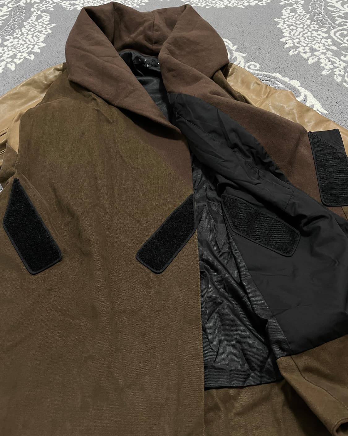 Stud homme horse leather Long Drape Hood 상품이미지7