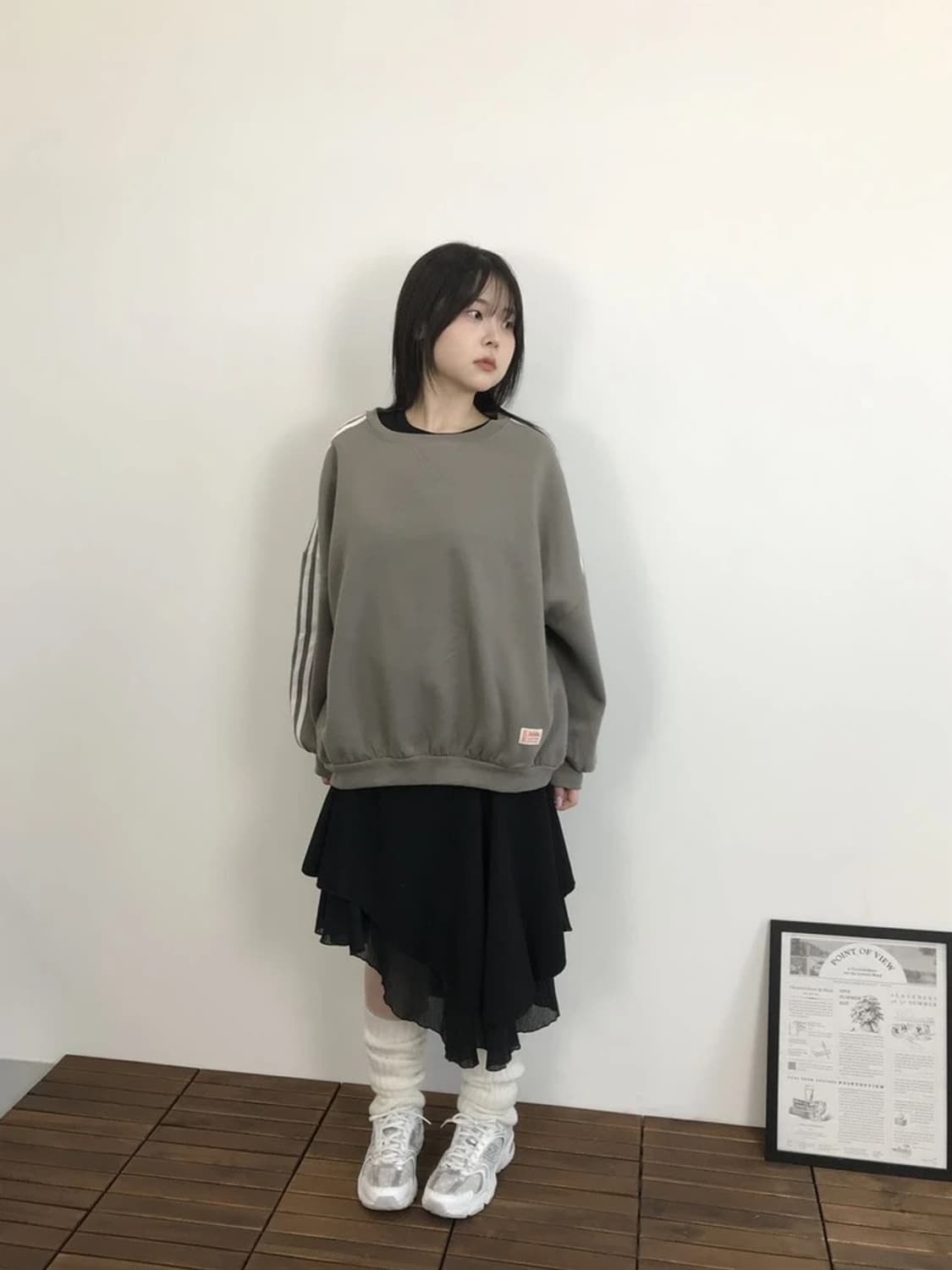 Java Side Stripe Sweatshirt Brown 상품이미지1