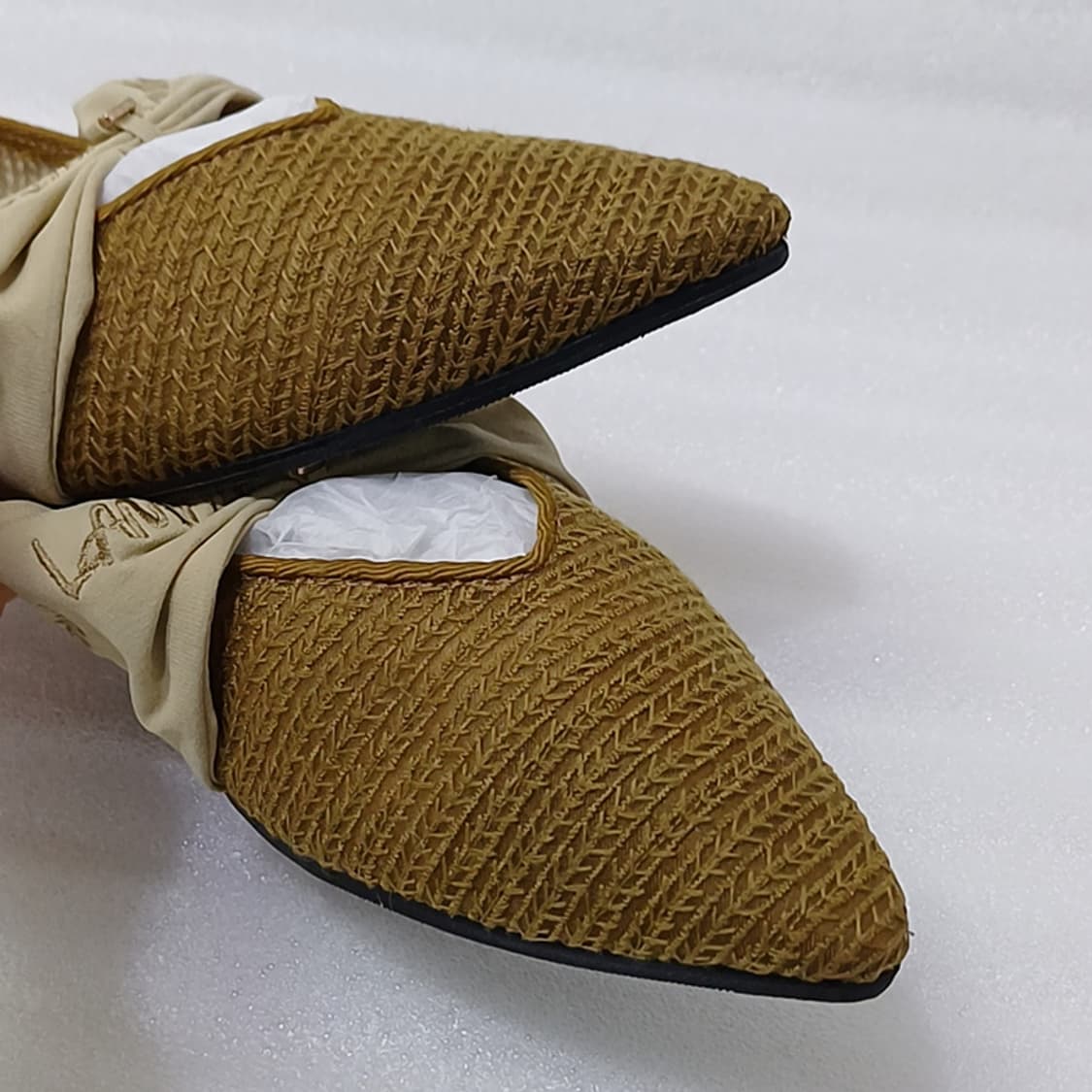 정품 랑방 여름 리본 샌들 슬링백 구두 245 ~ 250 카멜 사랑봉봉 상품이미지6