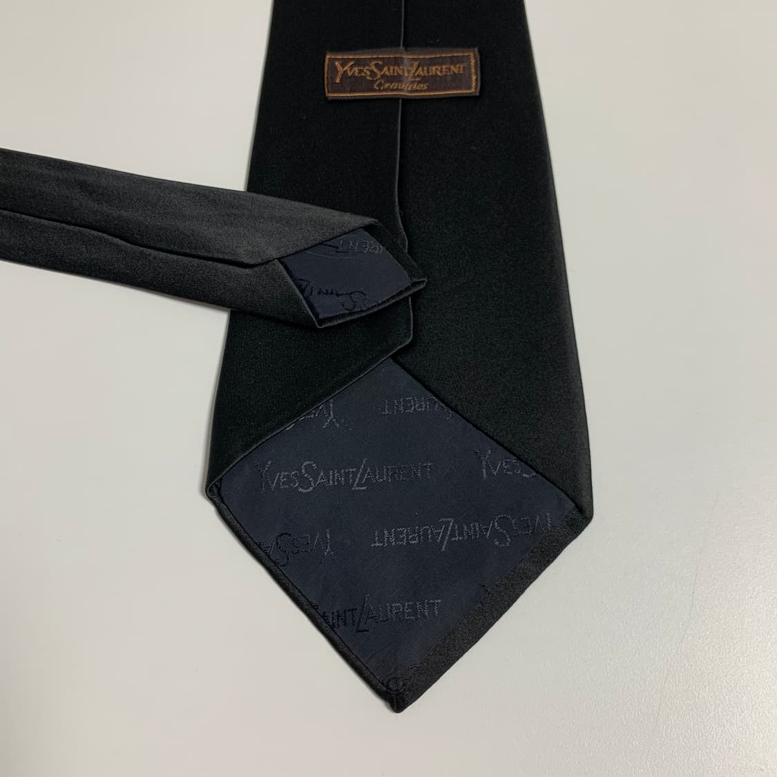 입생로랑(YSL) 블랙 정장넥타이 명품 장폭 11cm A+등급 상품이미지5