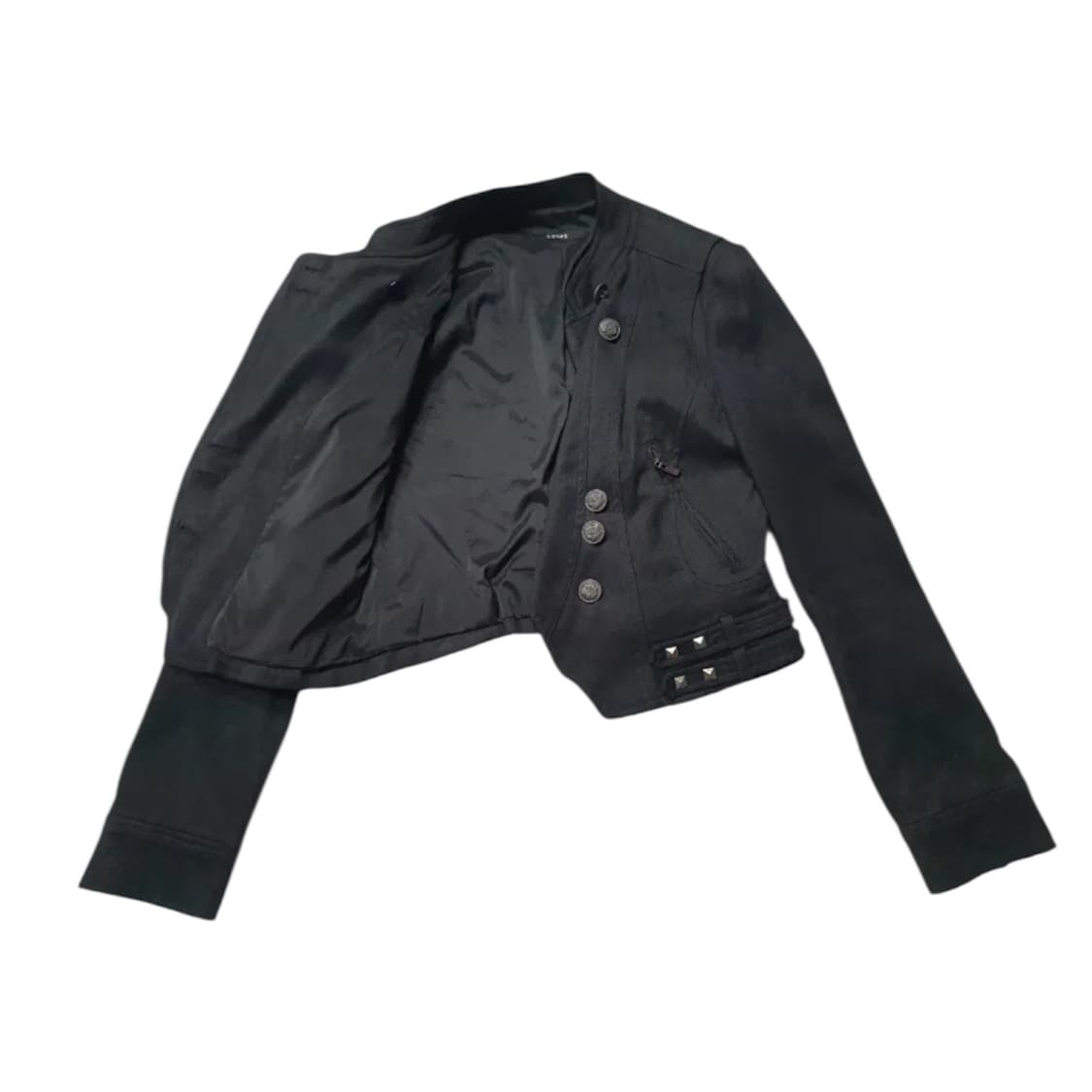 버튼업 스웨이드 크롭 자켓 상품이미지3