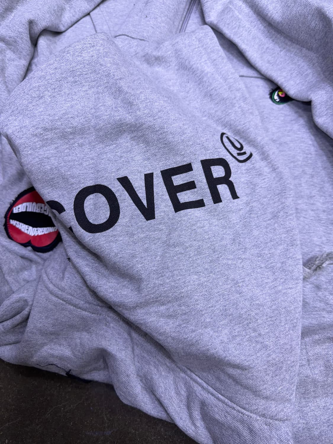 커버 피스빌더 패치 디자인 후드집업 그레이 M 상품이미지8