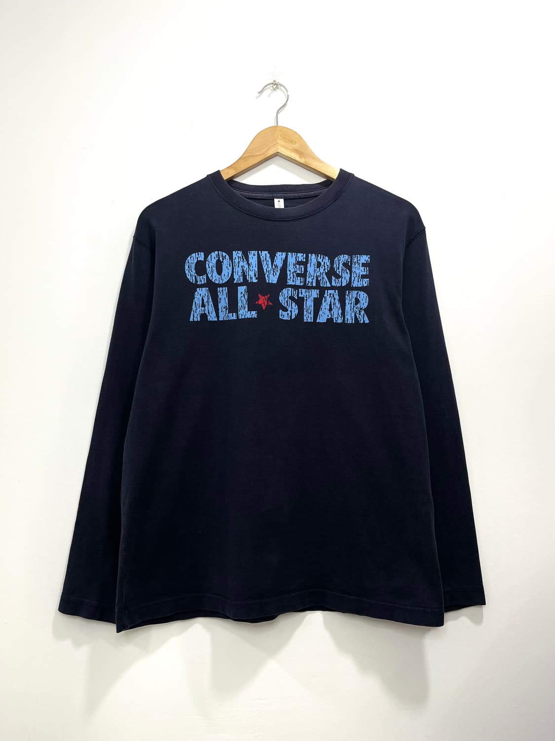 컨버스 올스타 빈티지 소라맛 로고 프린팅 롱슬리브 티셔츠 상품이미지1
