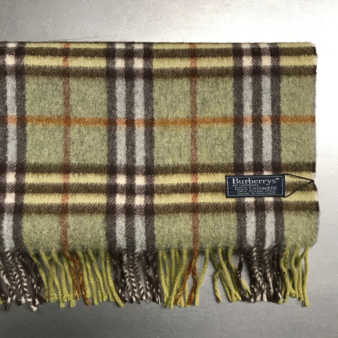 버버리 정품 캐시미어 머플러 그린 상품이미지3