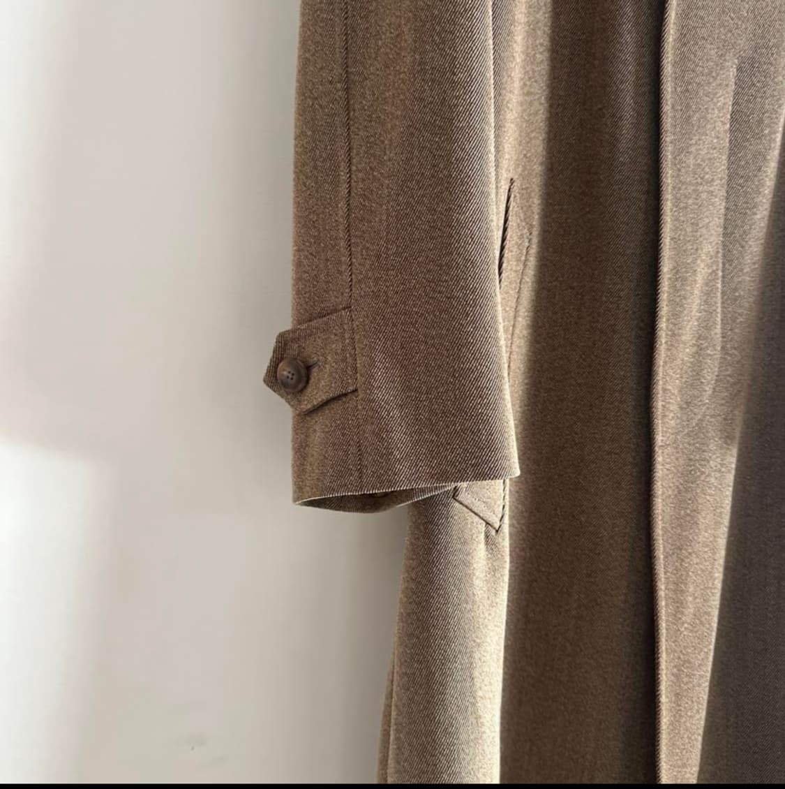 브룩스 브라더스 X 로로피아나 브라운 래글런 코트 상품이미지4