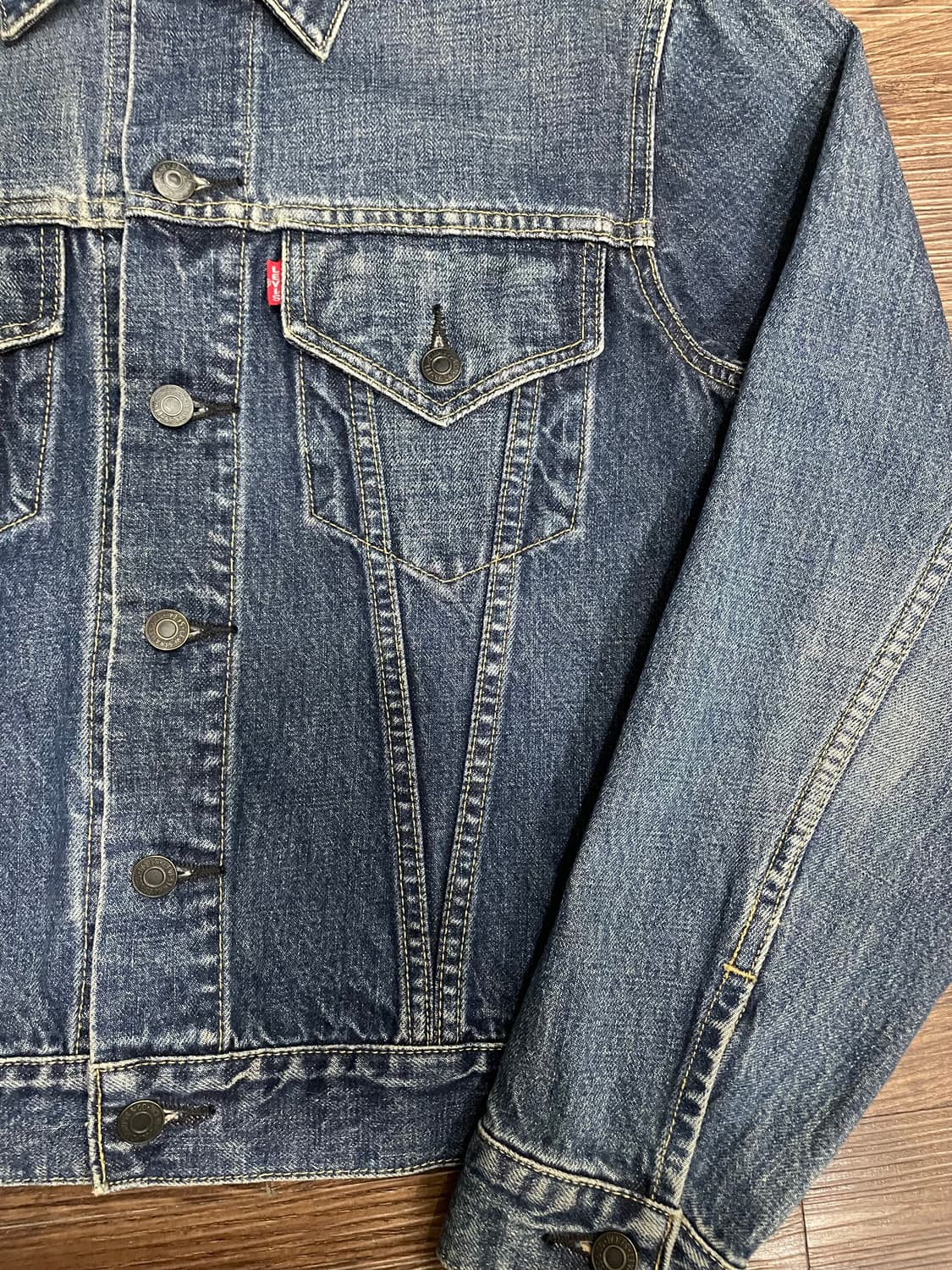 80-90s 리바이스 557 big E 트러커 데님 자켓 38 상품이미지4
