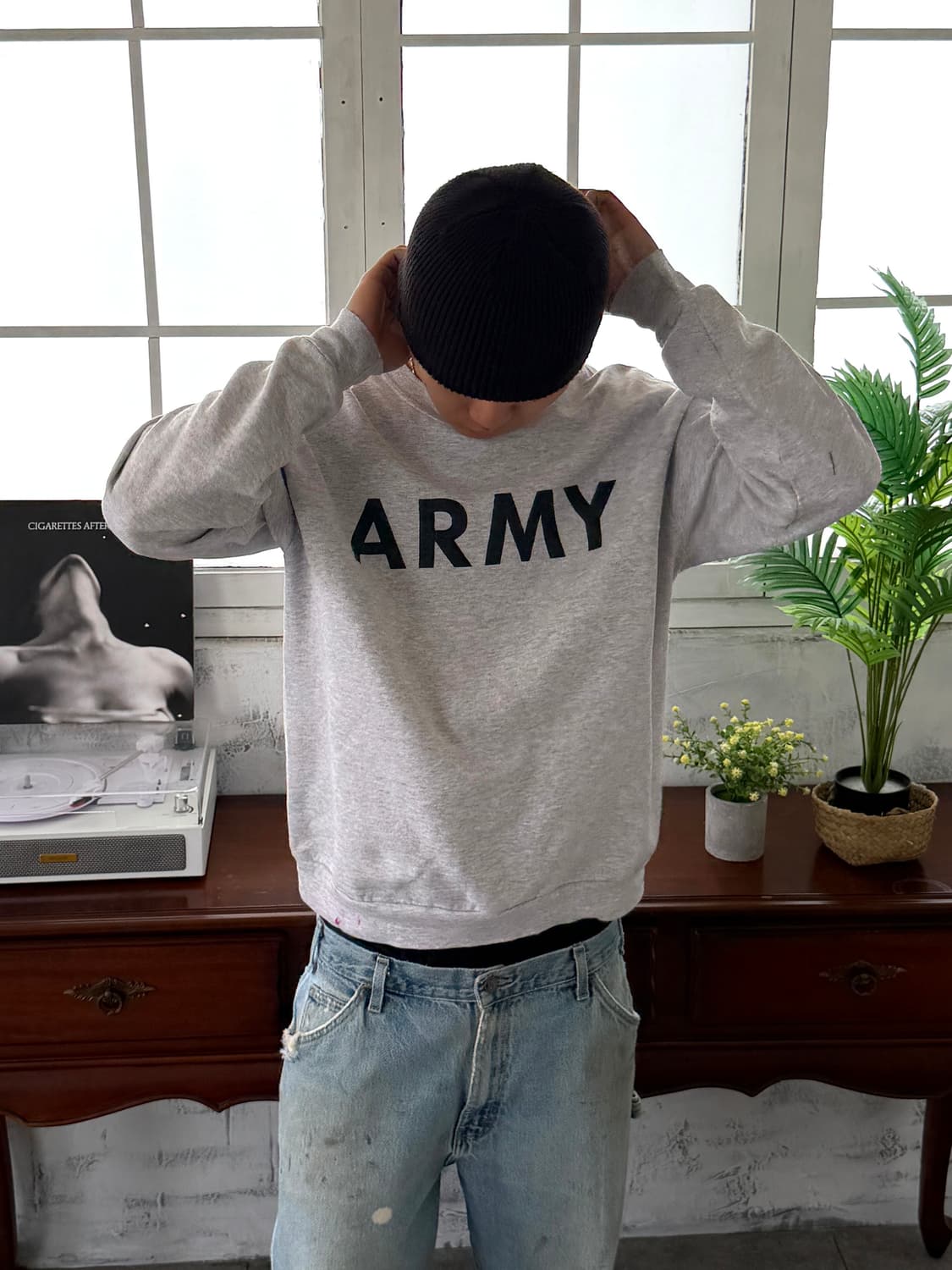 ARMY 스웻셔츠 그레이 상품이미지2