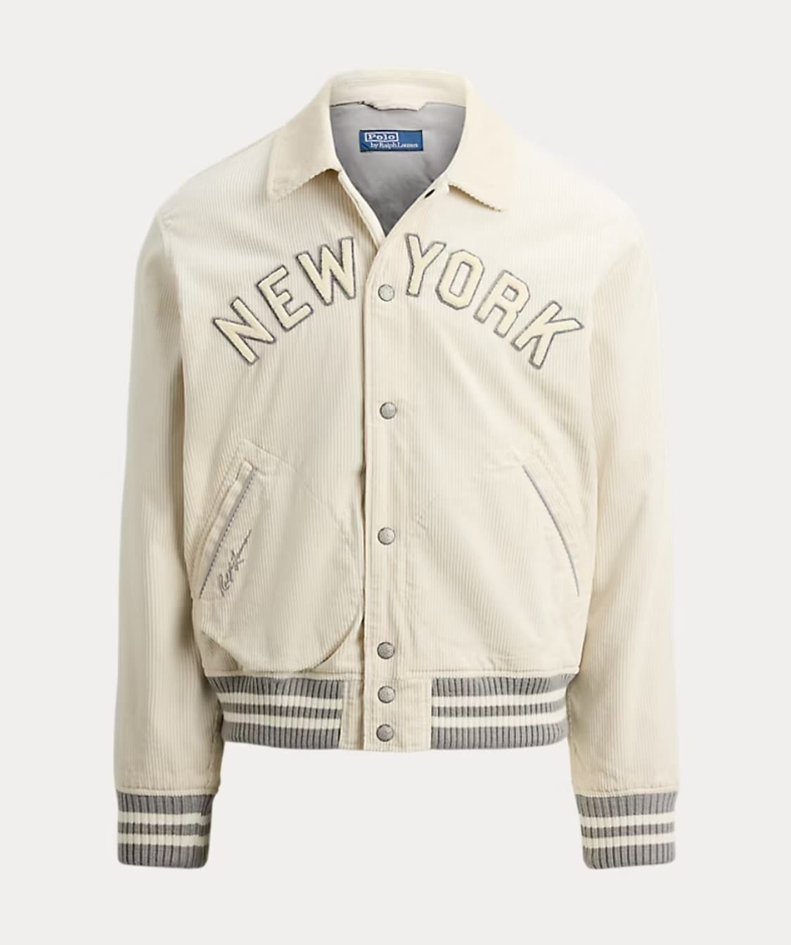 [새상품/S] 폴로 x MLB 뉴욕 양키스 바시티 코듀로이 자켓 팝니다. 상품이미지1