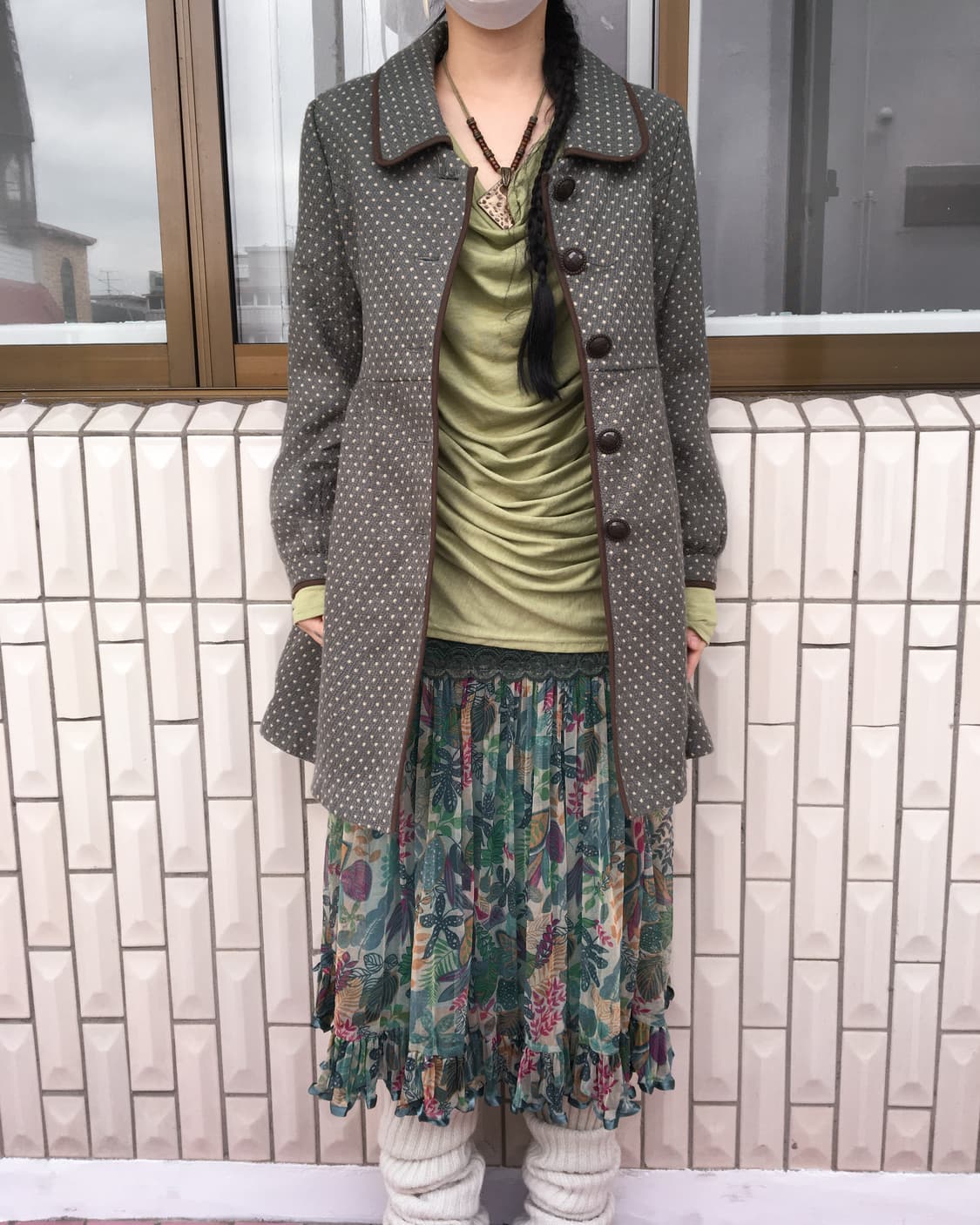 Axes femme dot pattern coat 상품이미지5