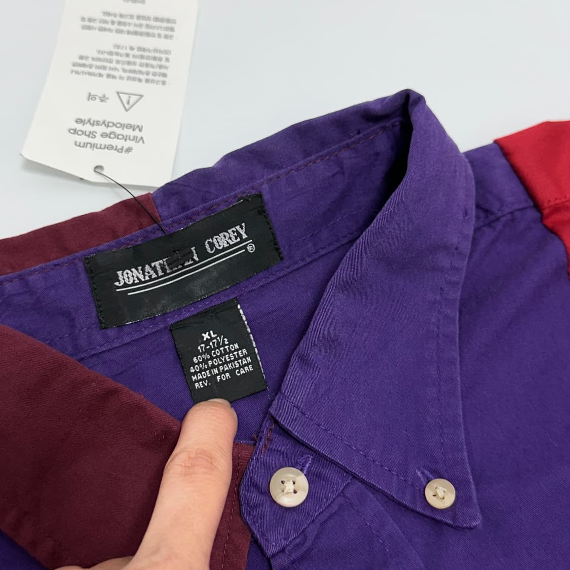 Jonathan Corey 빈티지 배색 셔츠 상품이미지6