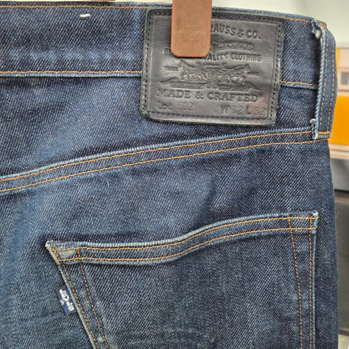 리바이스 502 빅E 메이드 앤 크래프티드 데님팬츠32/32 상품이미지4