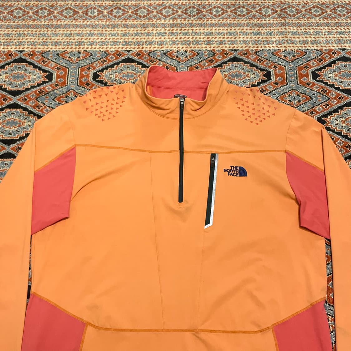 노스페이스 오렌지 반집업 기능성티셔츠 남성105 상품이미지2