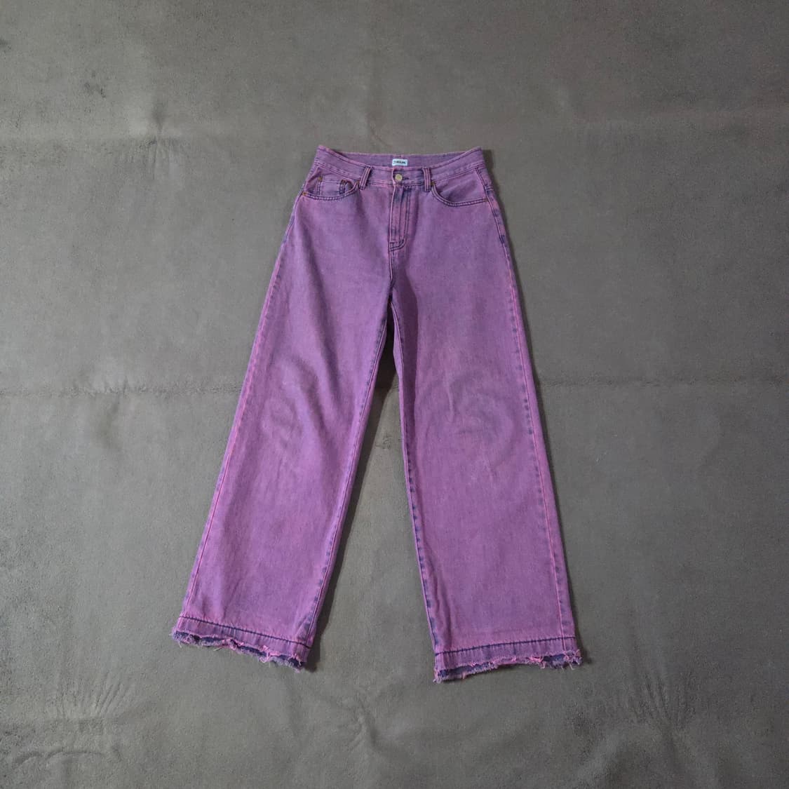 더일마 퍼플 와이드 데님 팬츠 M 30 남여공용 상품이미지1