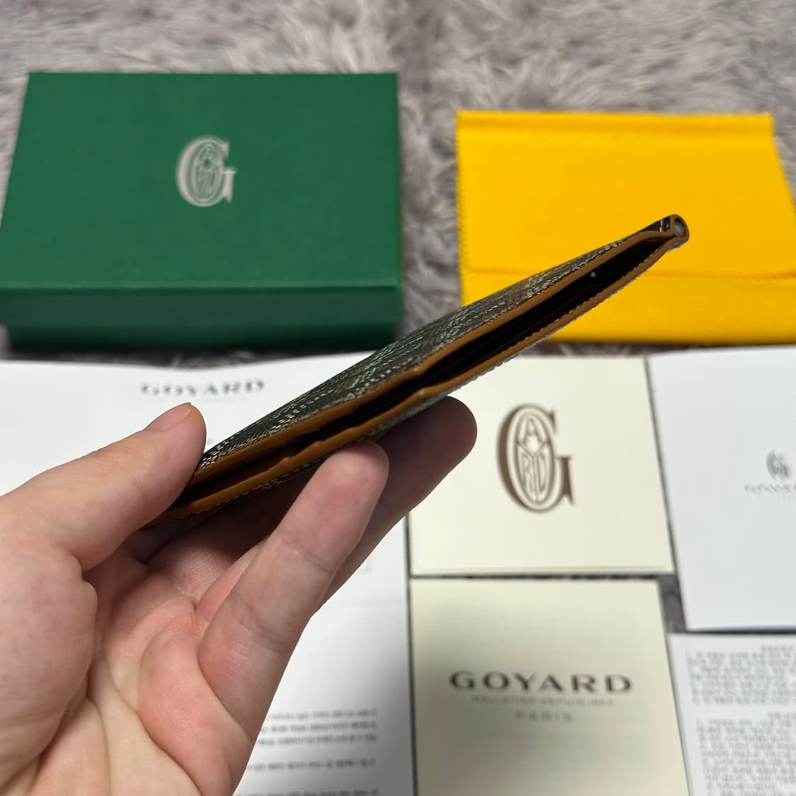 [풀구성] 고야드 생토마 머니클립 반지갑 블랙탄 상품이미지6