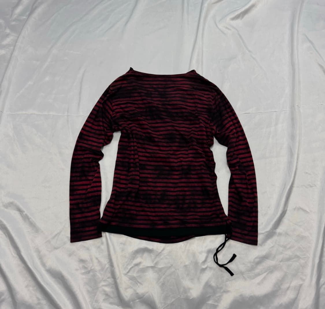 Semantic design draping bleached cut sew 상품이미지2