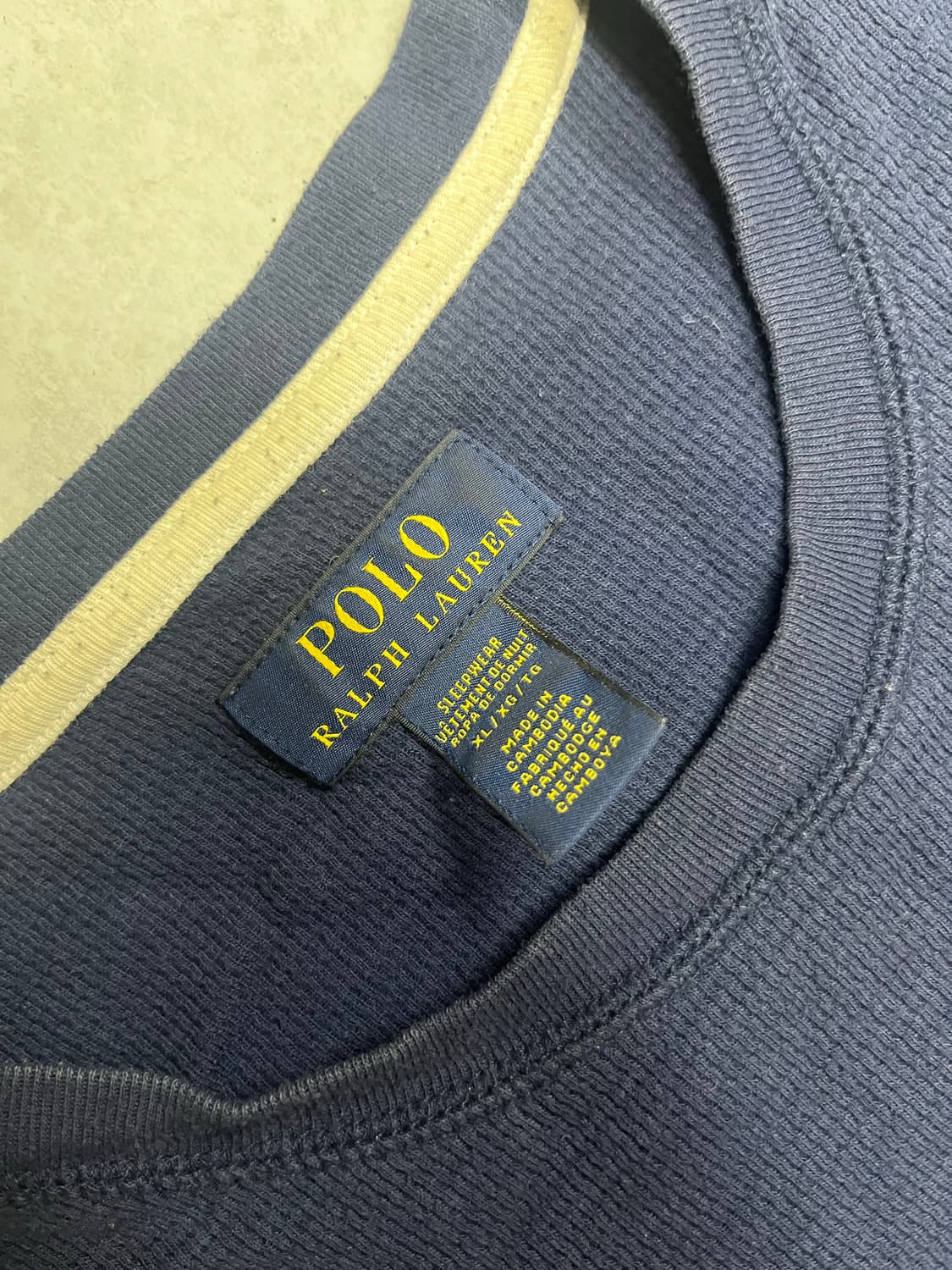 폴로 와플 긴팔티셔츠XL 상품이미지2