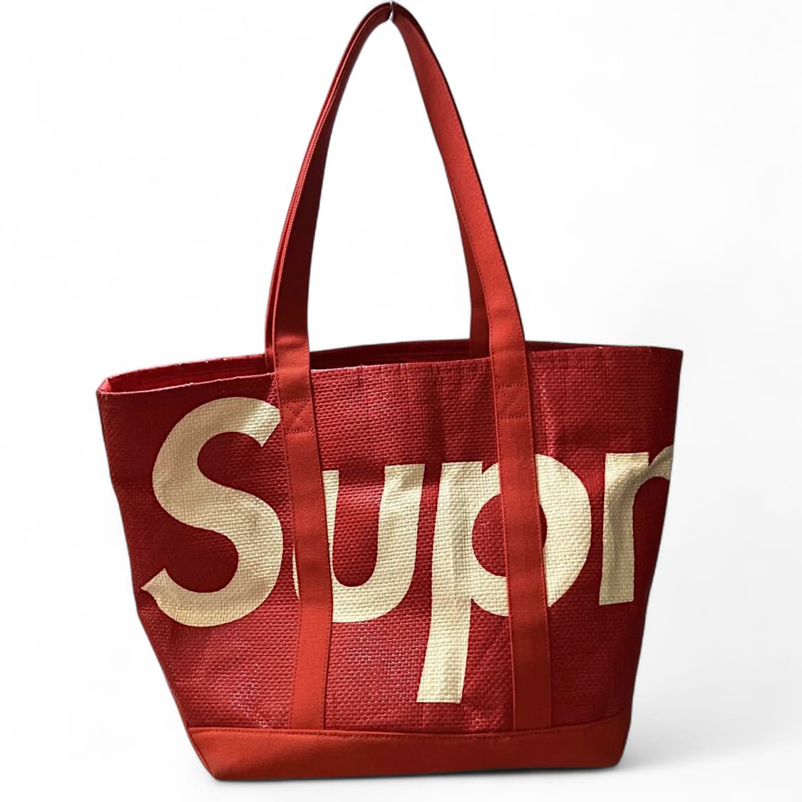 슈프림 라피아 토트백 레드 상품이미지1