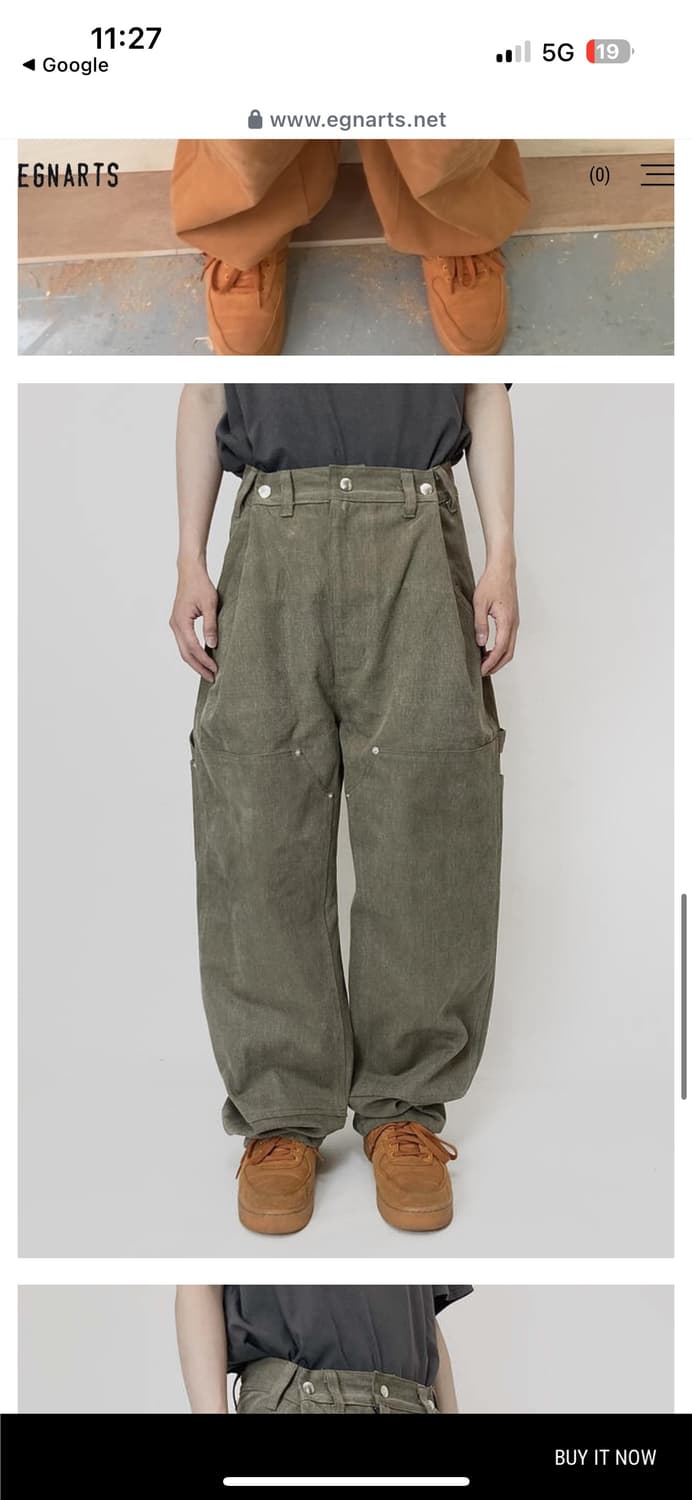 이지앤아트 워크팬츠 카키 상품이미지2