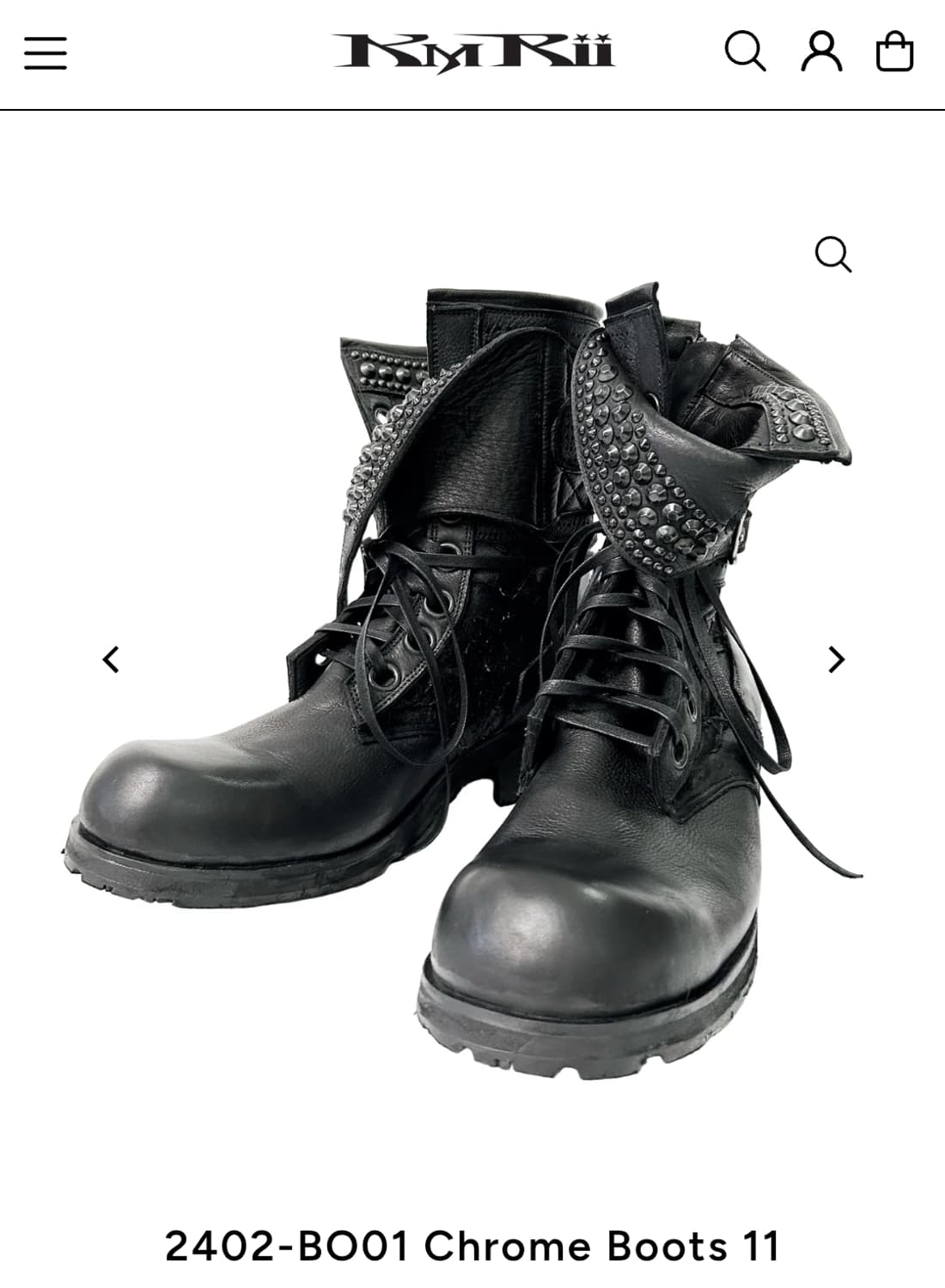 (구매)KMRii chrome boots 10,11 상품이미지2