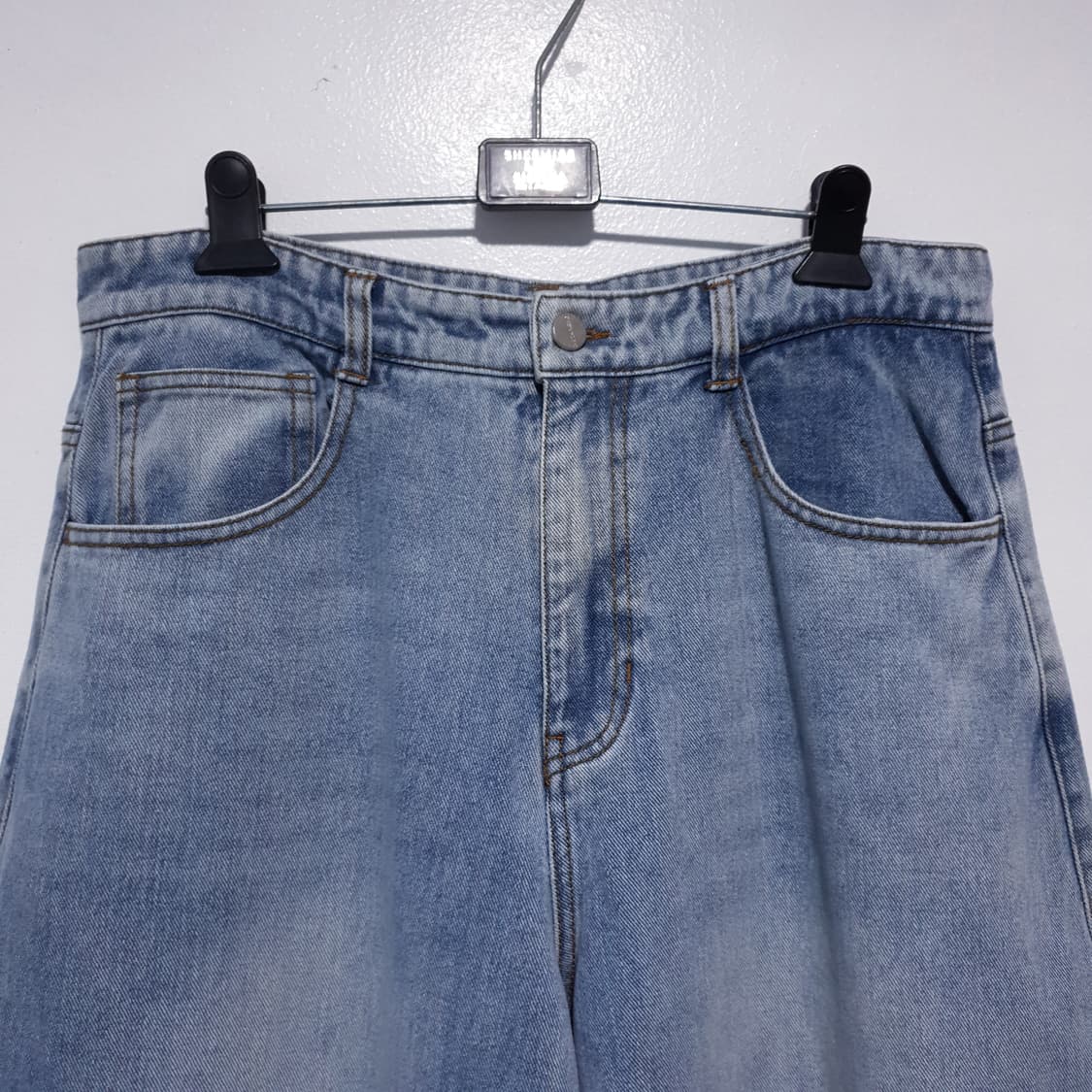 L) 낫포너드 엑스트라 와이드 볼룬 데님 팬츠 연청 상품이미지3