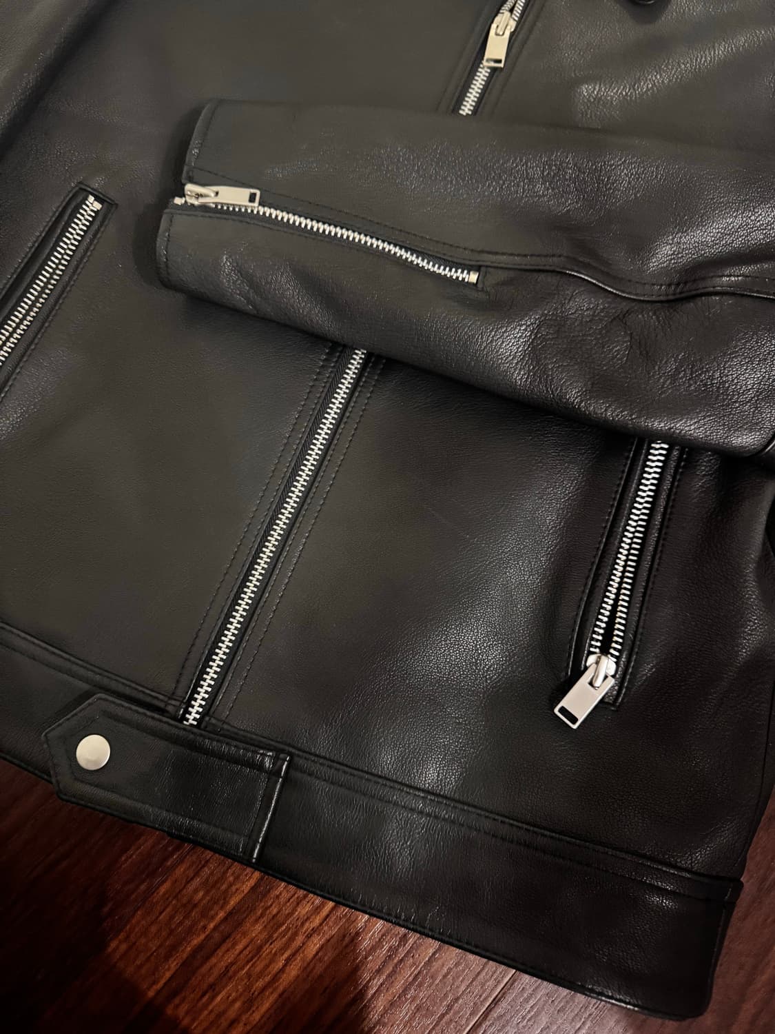 염소가죽 라이더 가죽 자켓 상품이미지4