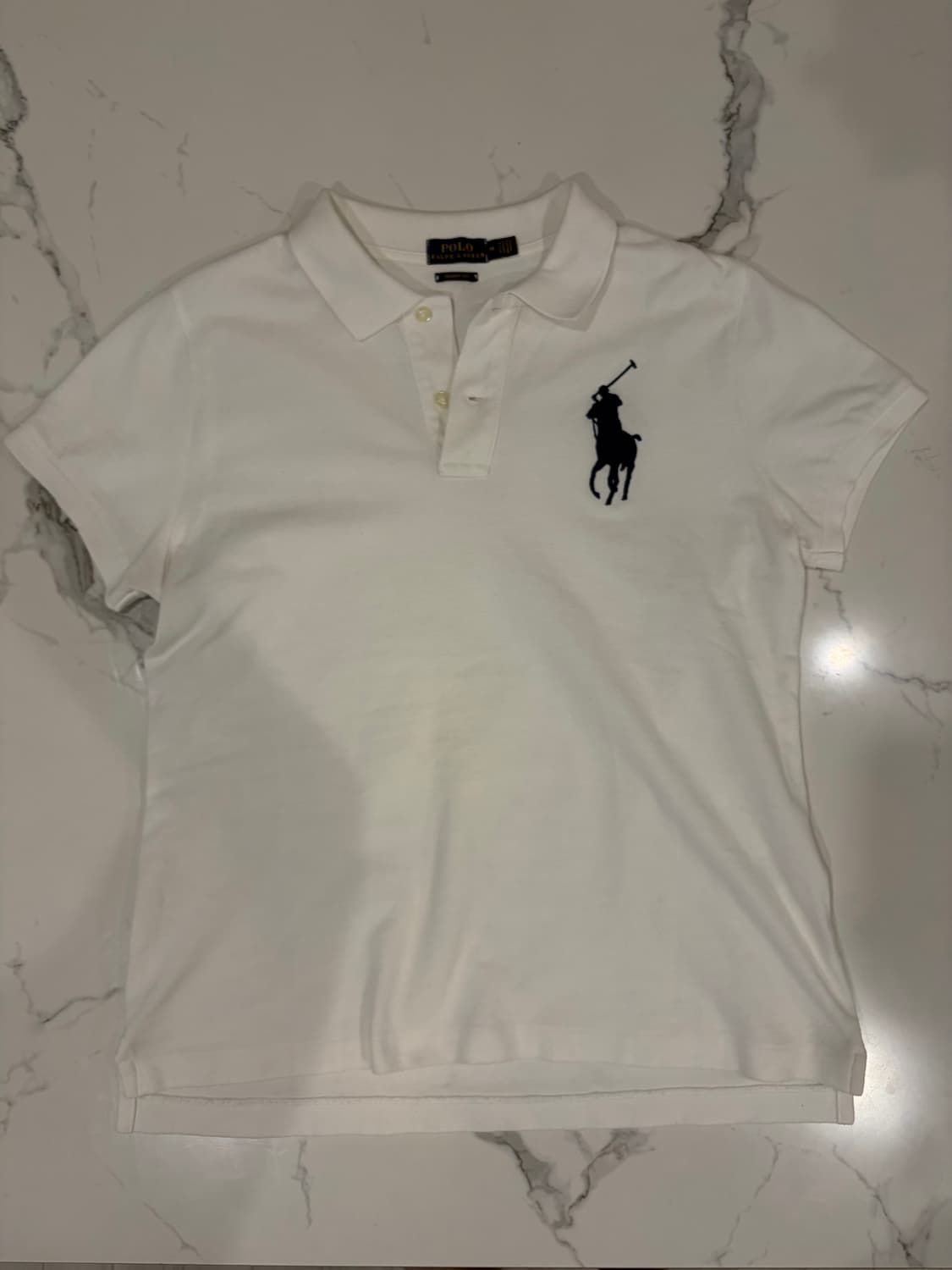 폴로 랄프로렌 빅포니 화이트 반팔 카라티 상품이미지1