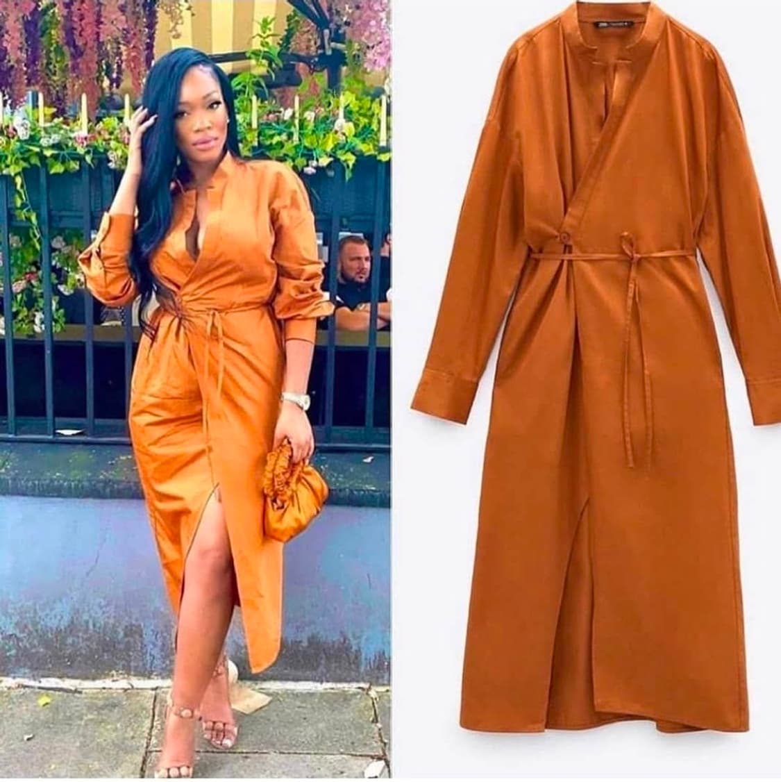 [새제품] 자라 랩 셔츠 롱 원피스 상품이미지2