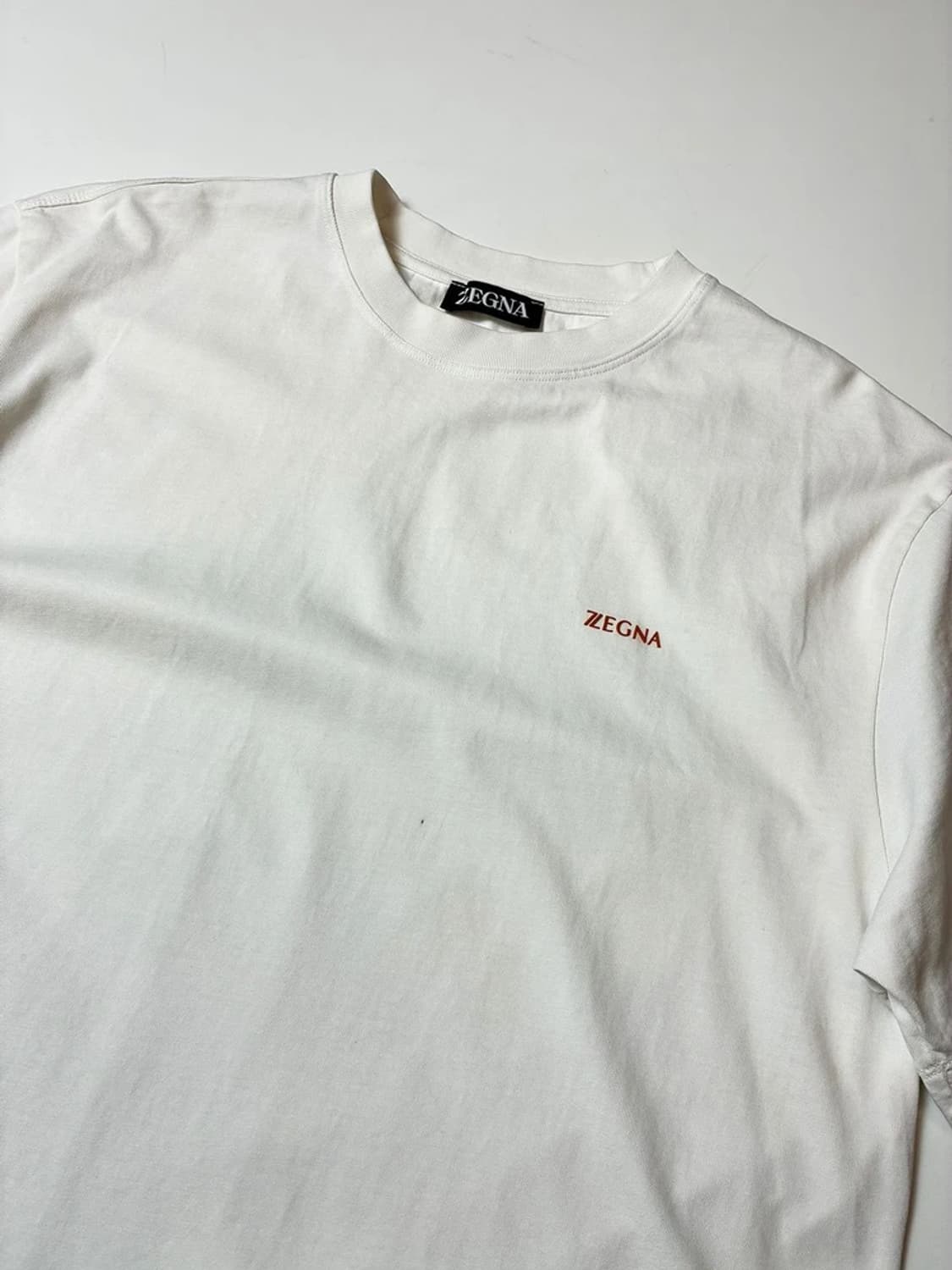 제냐 ZEGNA 화이트 크루넥 반팔 티셔츠 PN9030 상품이미지2