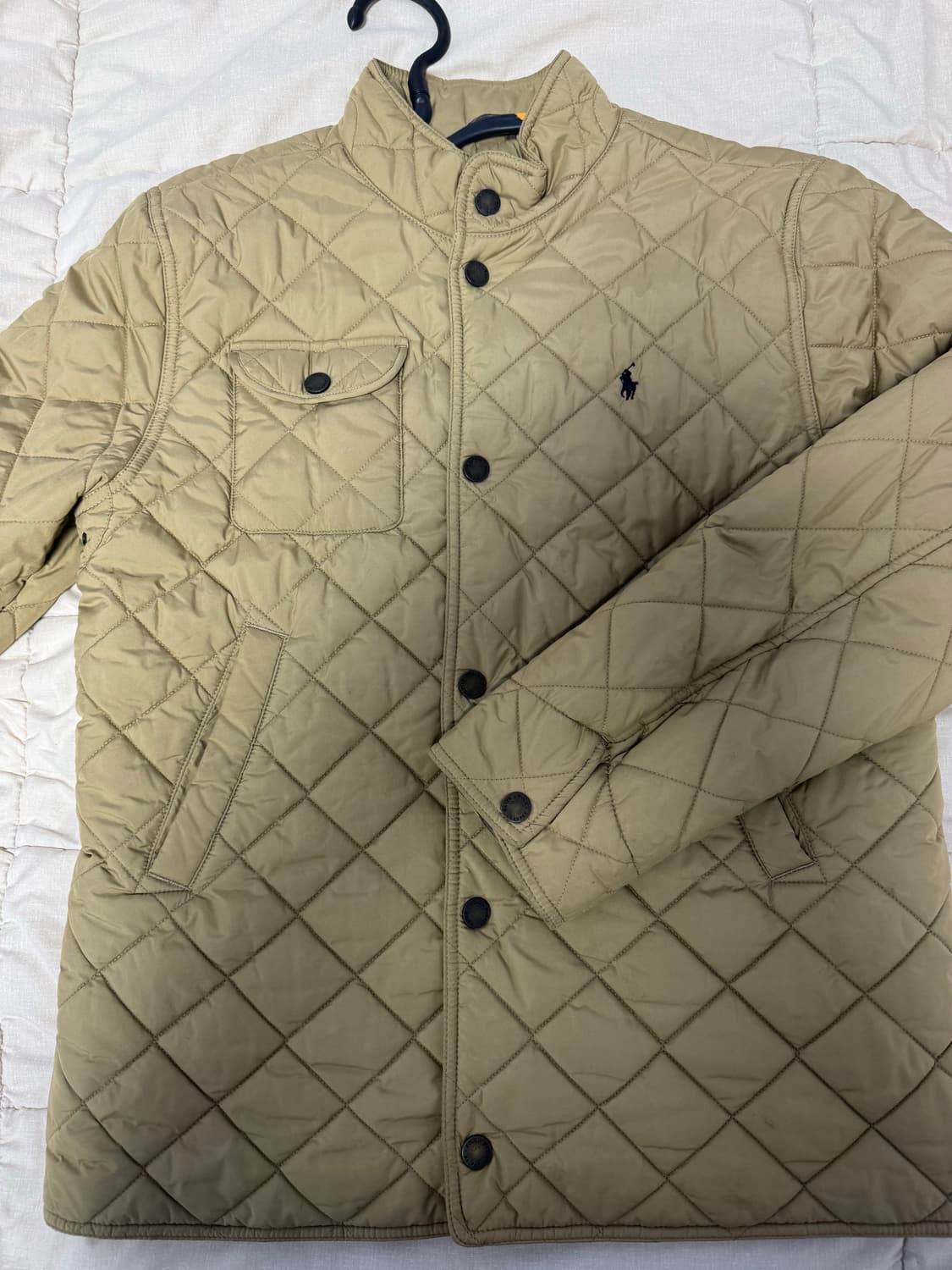 Polo 퀼티드/바버 재킷 (올리브/아이보리) 상품이미지1