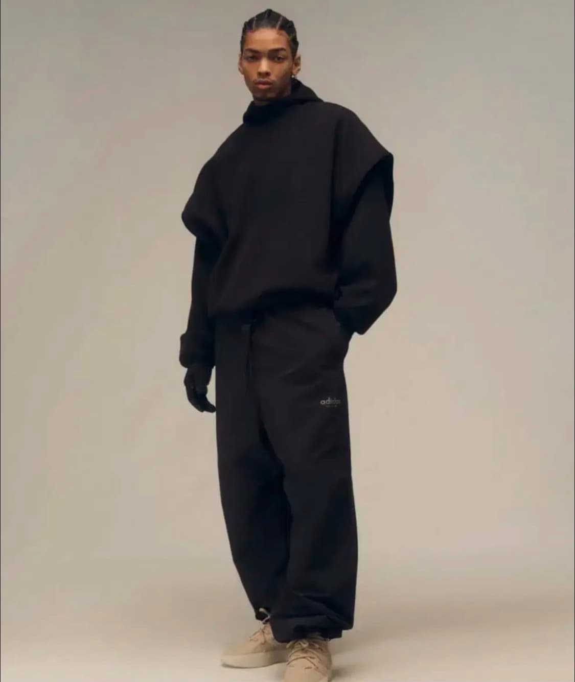 (S) 피어오브갓 아디다스 오버핏 슬리브리스 상품이미지1