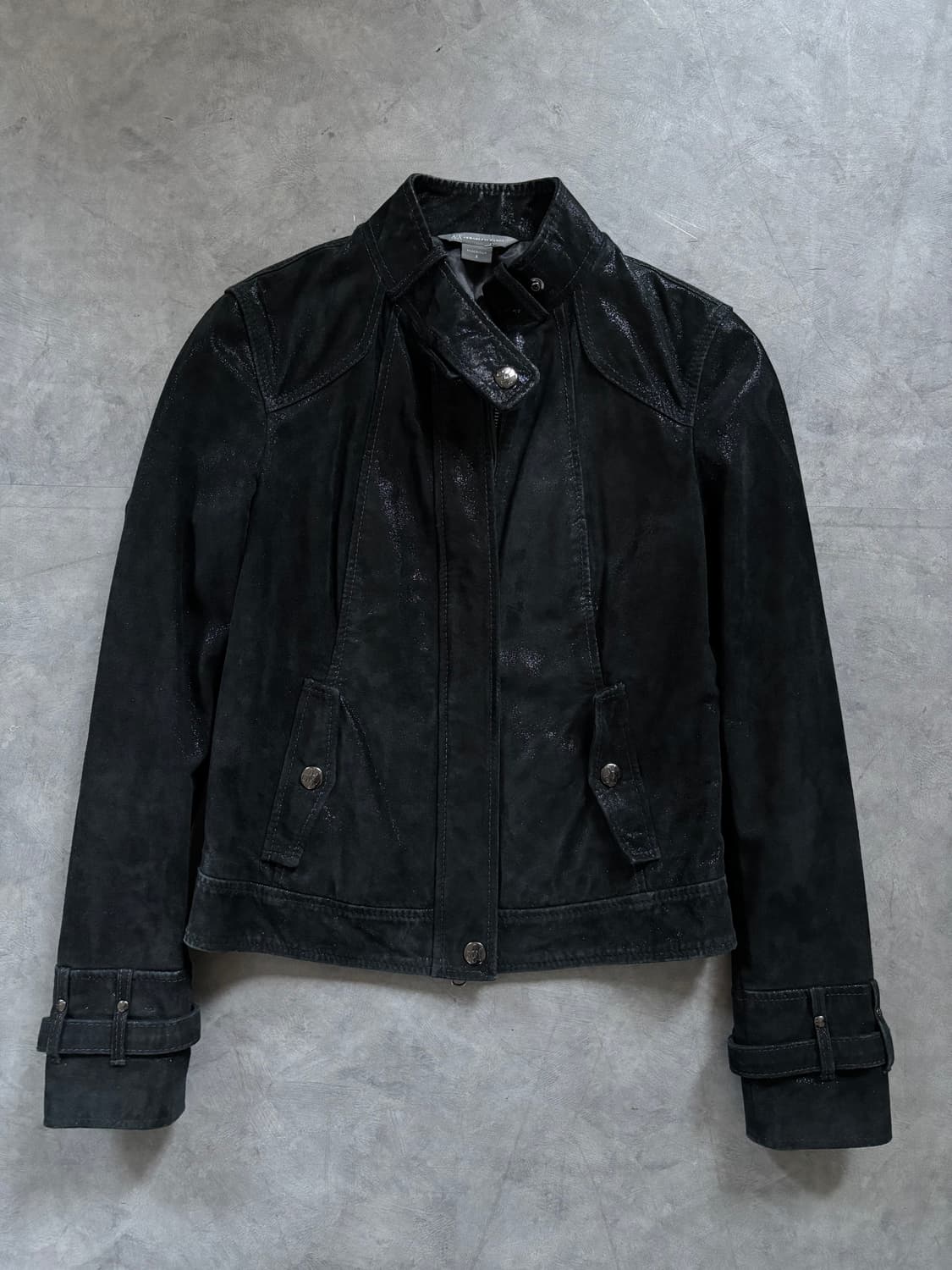 Armani Exchange 아르마니 익스체인지 블랙 글리터 레더 자켓 상품이미지4