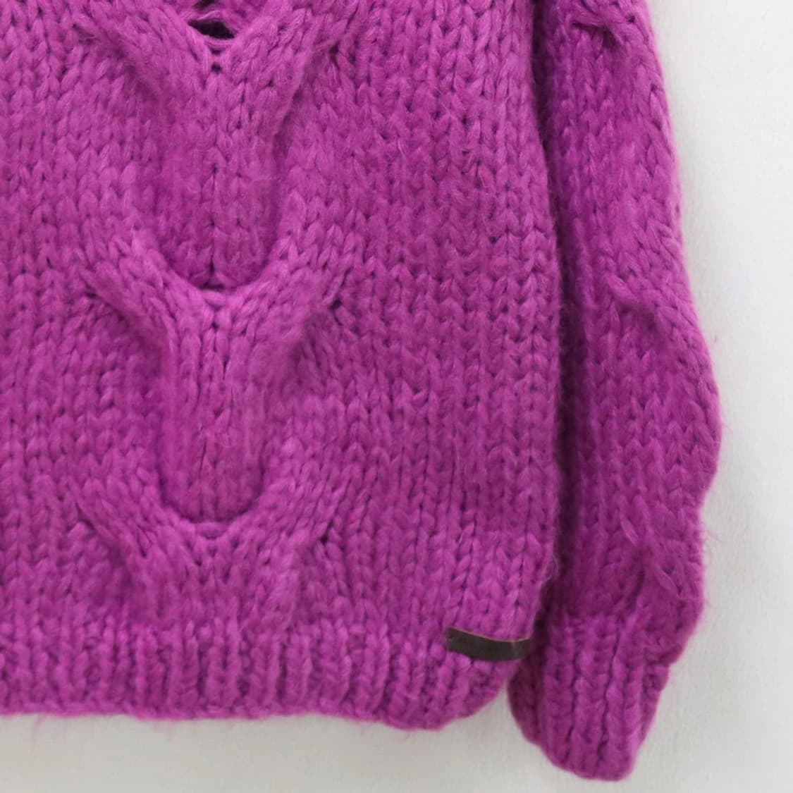 AUNT MARIE'S 핸드메이드 꽈배기 브이넥 니트 62217 상품이미지4