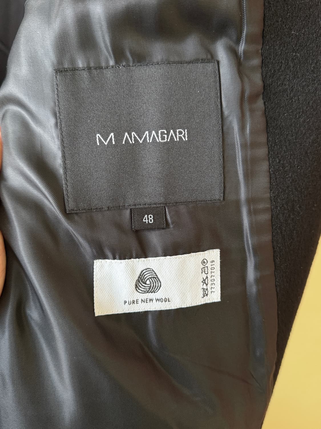 마마가리 히든싱글 20fw 48사이즈 블랙 캐시30울70 상품이미지3