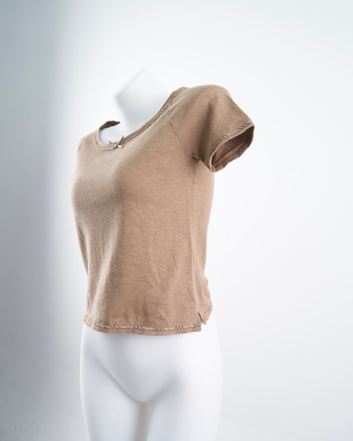 Burberry 보트넥 리본 포인트 반팔 티셔츠 상품이미지3