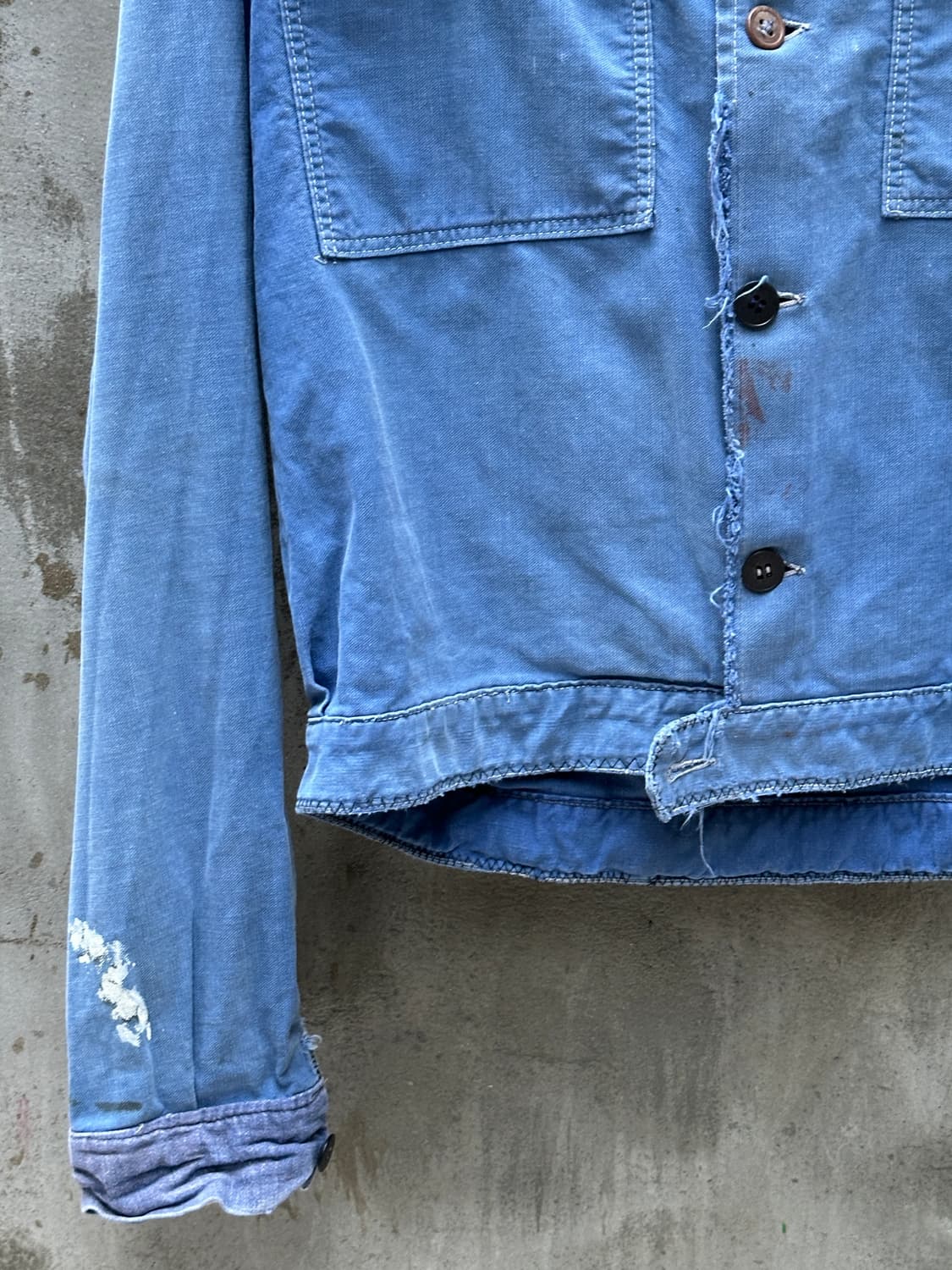 60's 프렌치 워크 자켓 크롭 하드에이징 자켓 상품이미지8