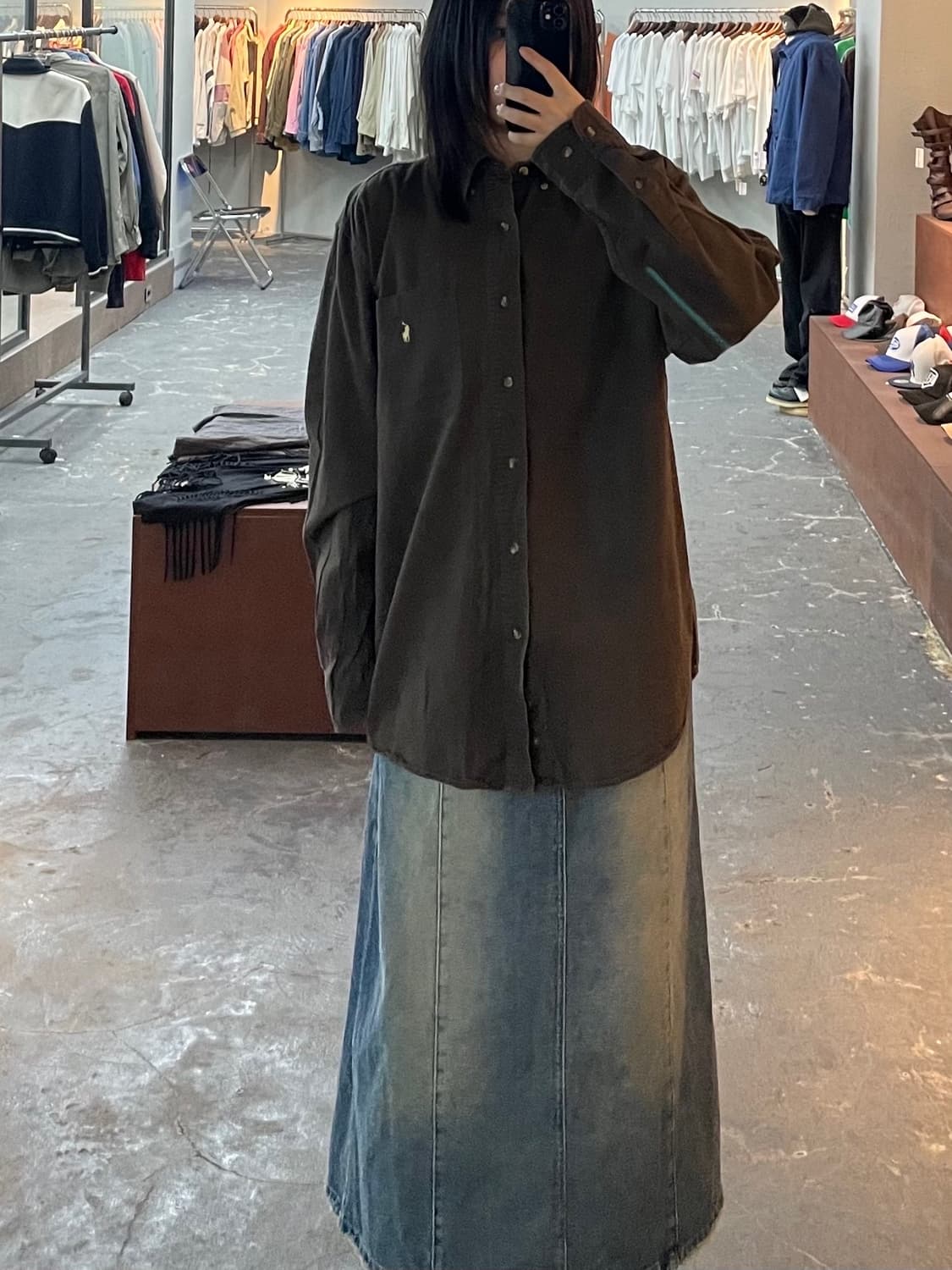 폴로 랄프로렌 브라운 솔리드 셔츠 H1108 상품이미지1