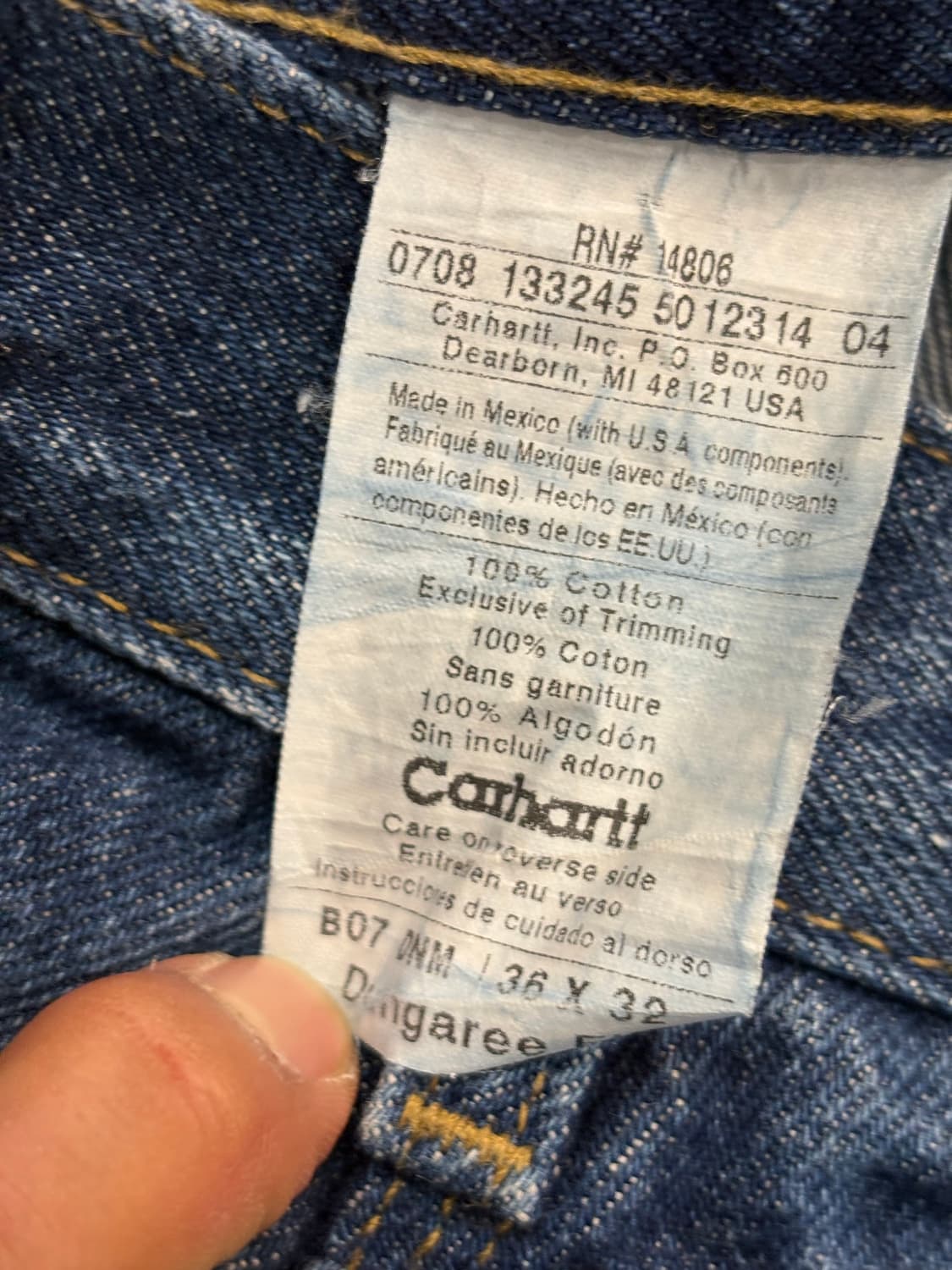 [36] 칼하트 더블니 데님 팬츠 USA 상품이미지6