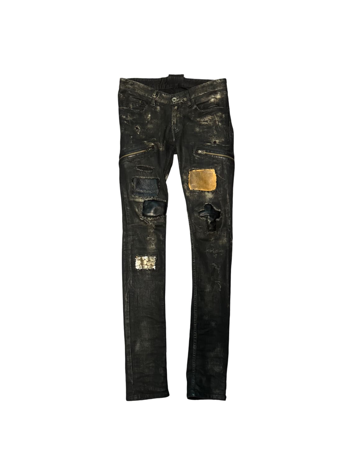 L.G.B. leather cross patch coating denim 상품이미지1