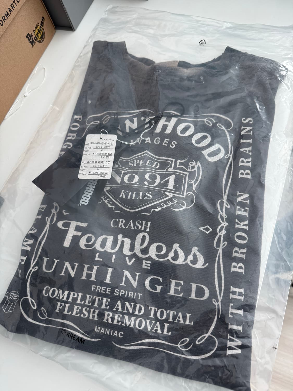 네이버후드 x 세인트 마이클 STHD 피어리스 티셔츠 블랙 - 25SS 상품이미지1