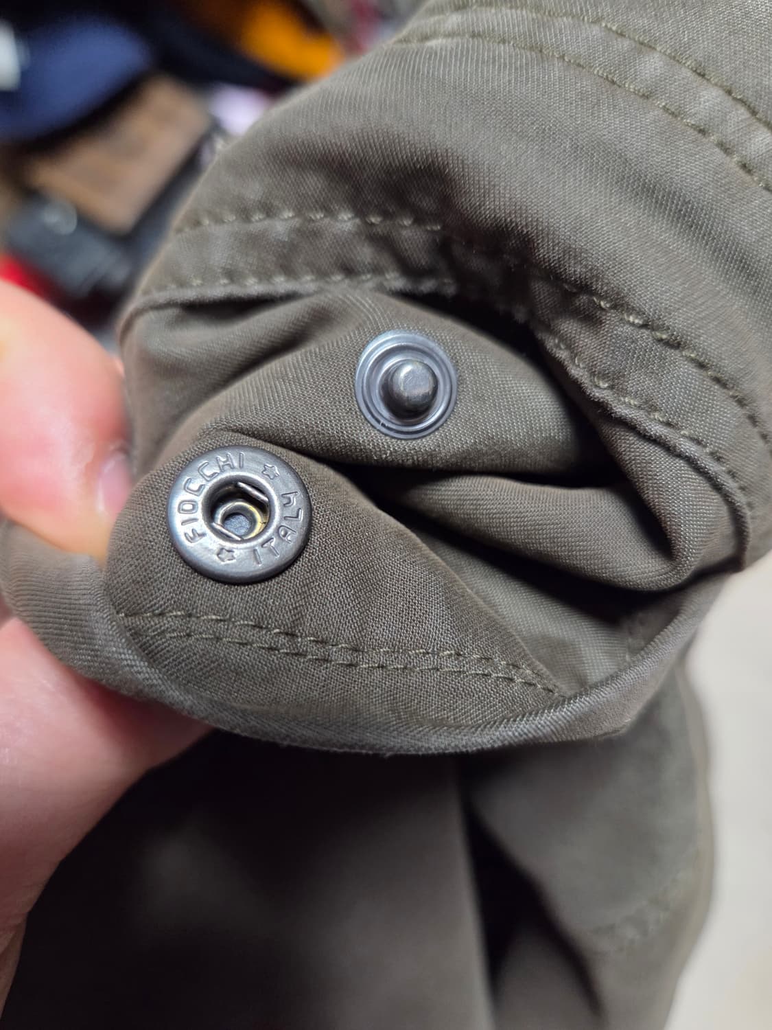 ARMANI COLLEZIONI 코튼 팬츠 카키 아르마니 상품이미지5